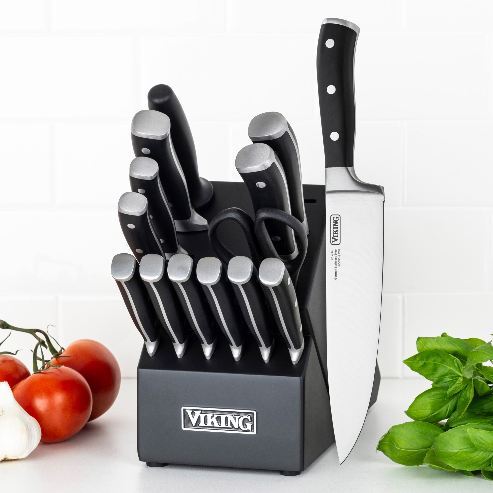 Viking 15-piece German Steel Knife Block Set