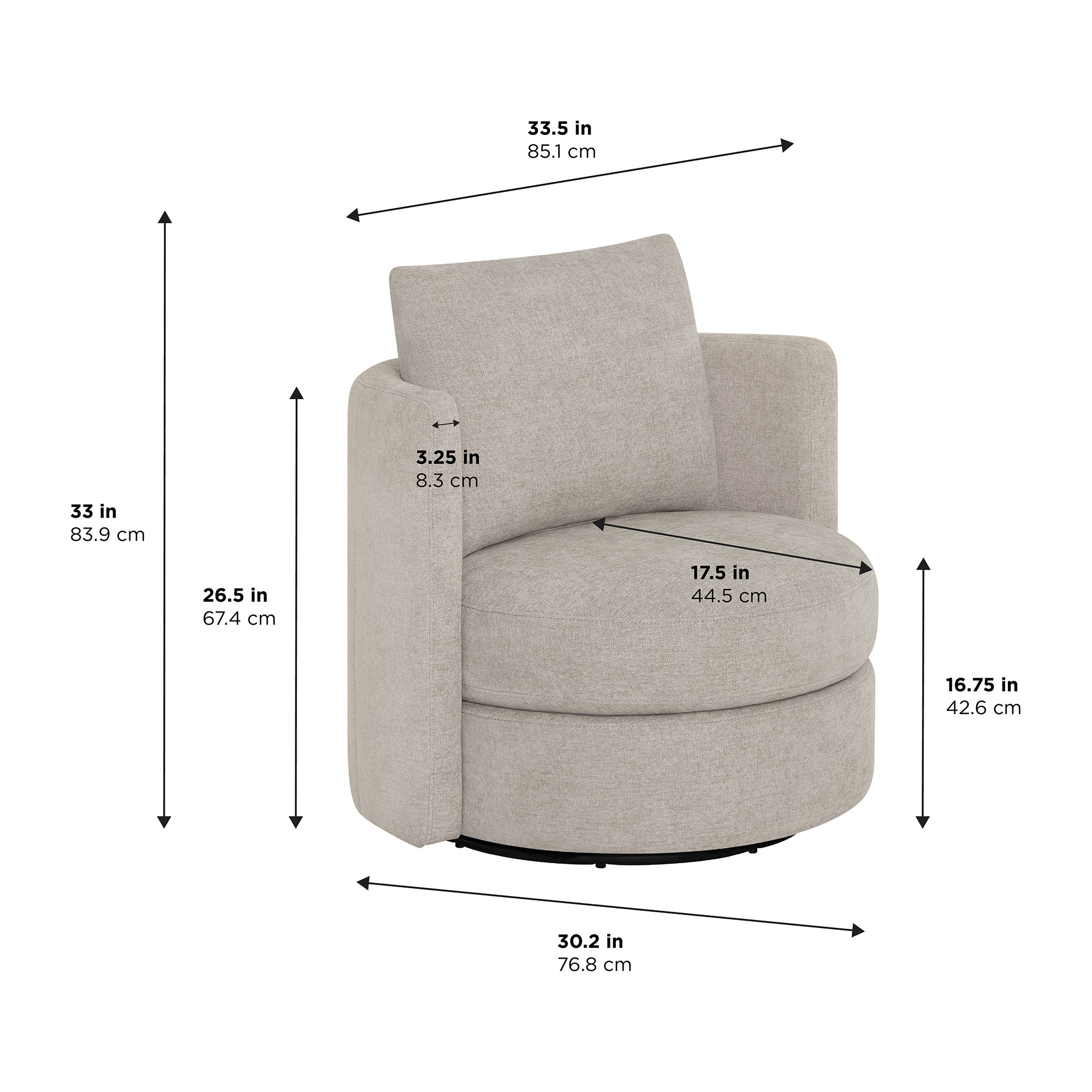 Thomasville Davos Swivel Chair - Thumbnail 3