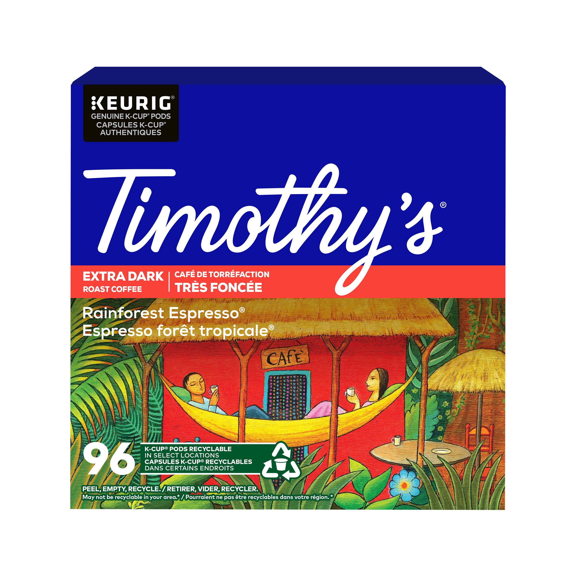 Timothy’s World Coffee Rainforest Espresso K-Cup Pods, 96-count