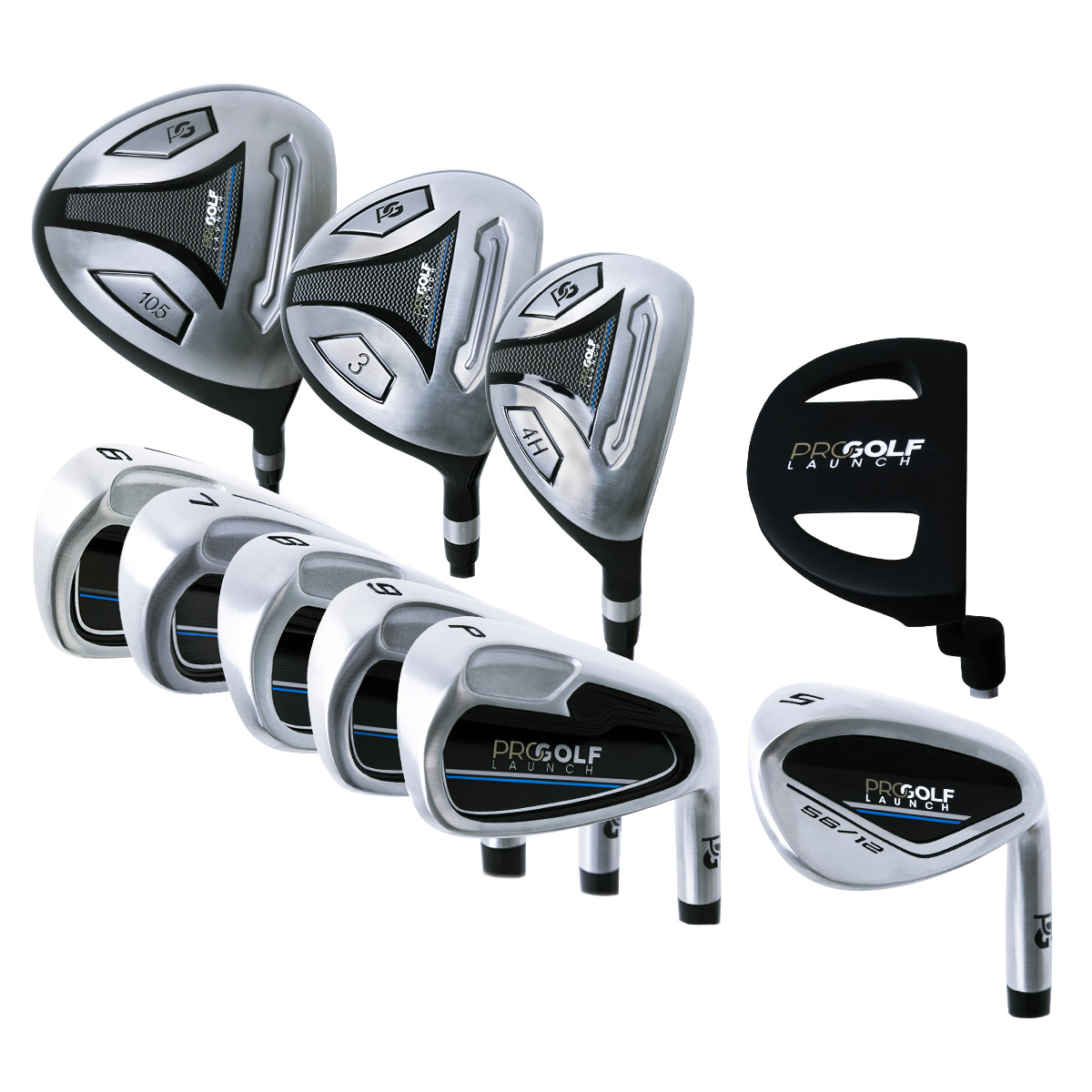 Pro Golf LAUNCH 10pcs Golf Club set - Mens Right hand