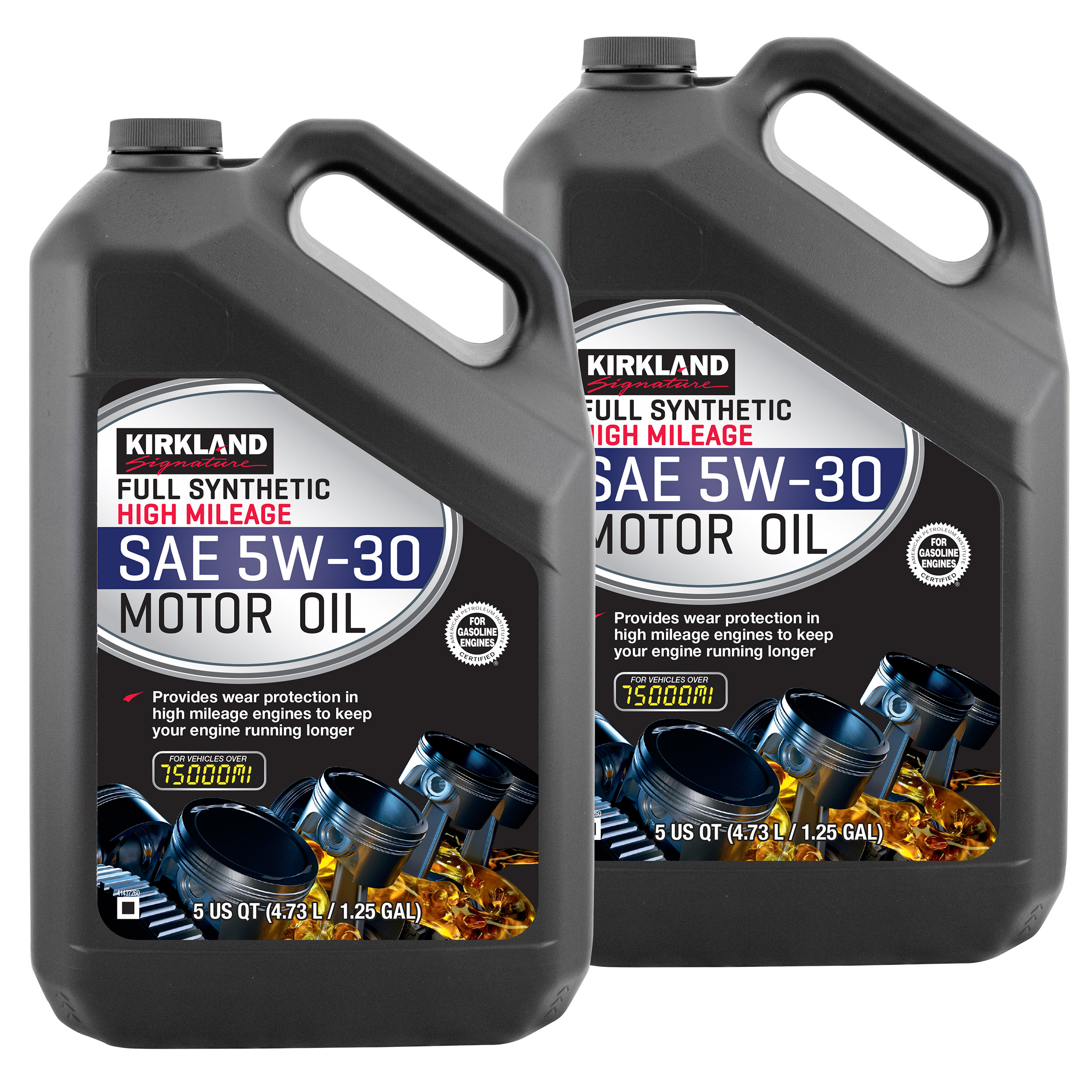 Kirkland Signature 5W-30 High Mileage Full Synthetic Motor Oil 5-Quart  4-Pack