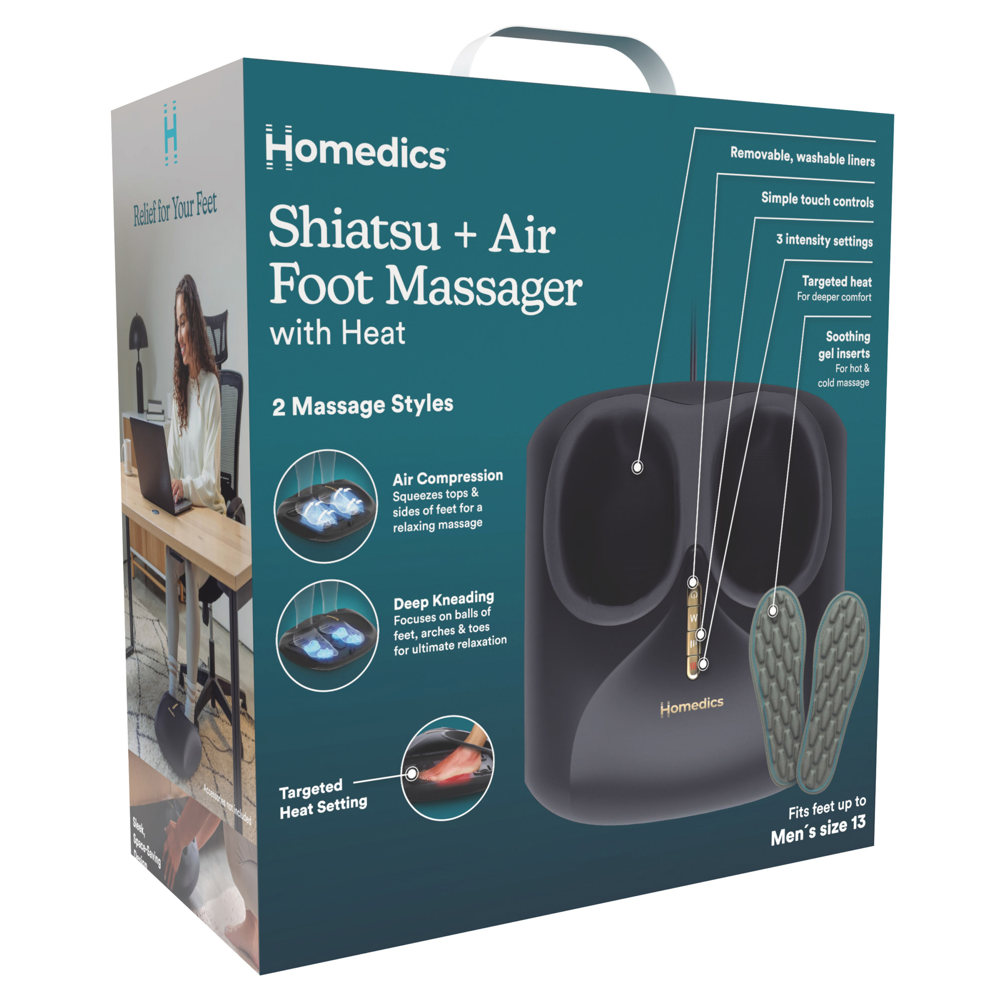 Homedics Shiatsu + Air Foot Massager with Heat | Costco