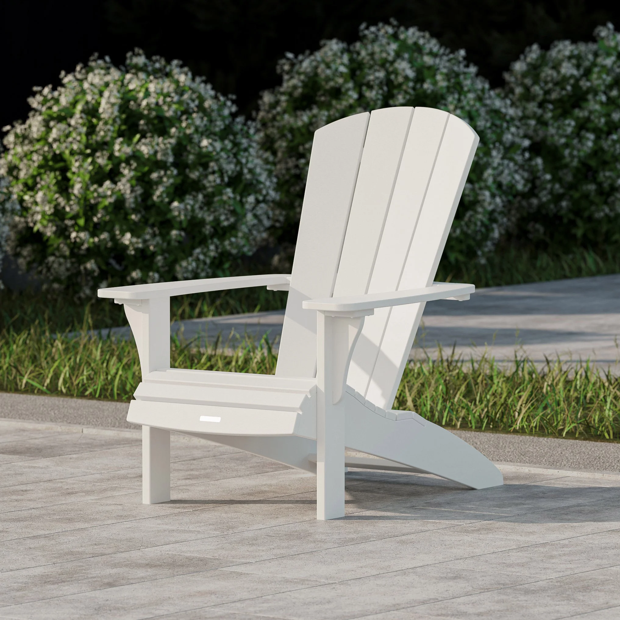 Leisure Line Outdoor Patio Fanback Adirondack Chair by Tangent