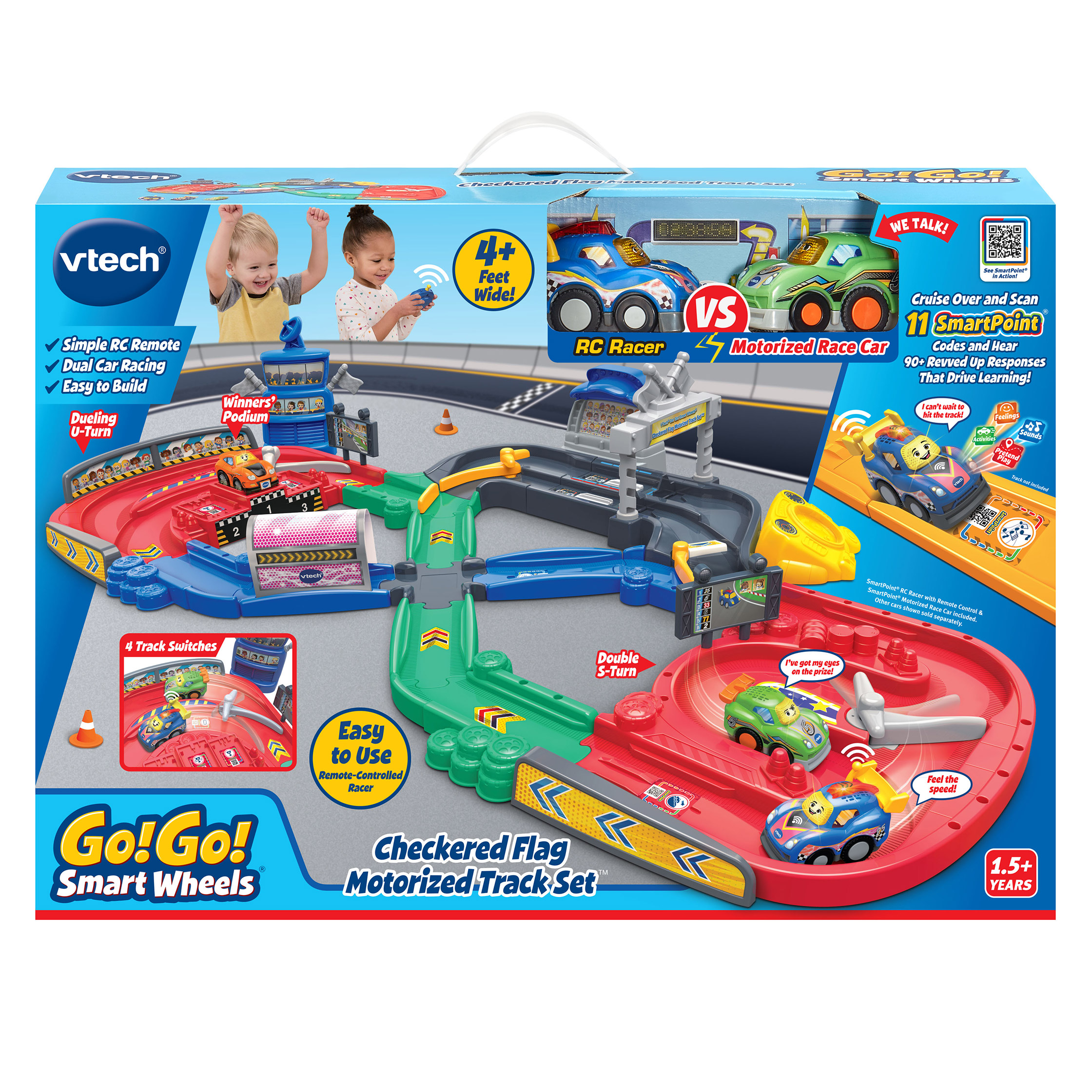 VTech Go! Go! Smart Wheels Checkered Flag Motorized Track Set