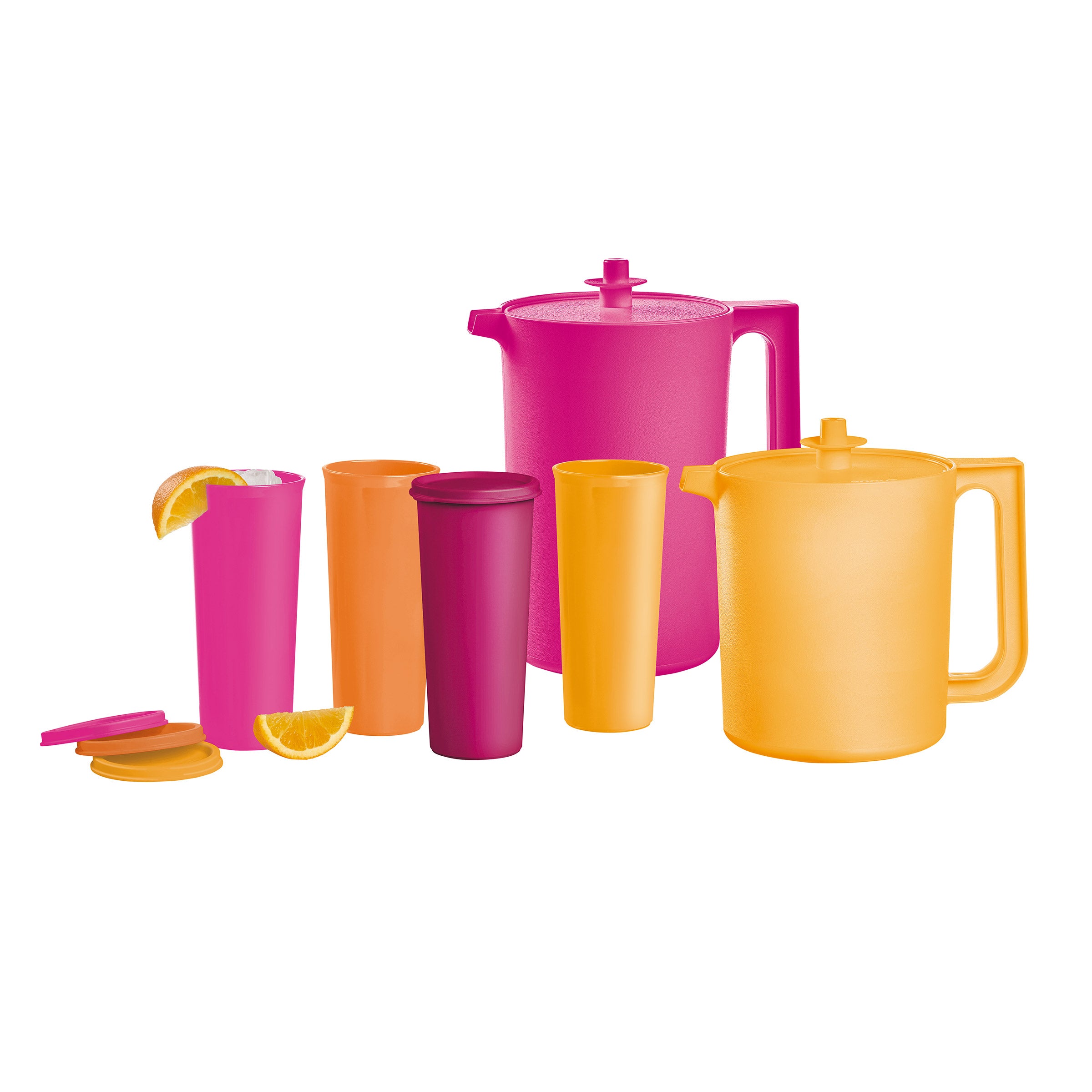 Tupperware Heritage 2-pitcher and 4-tumbler with Lids Set