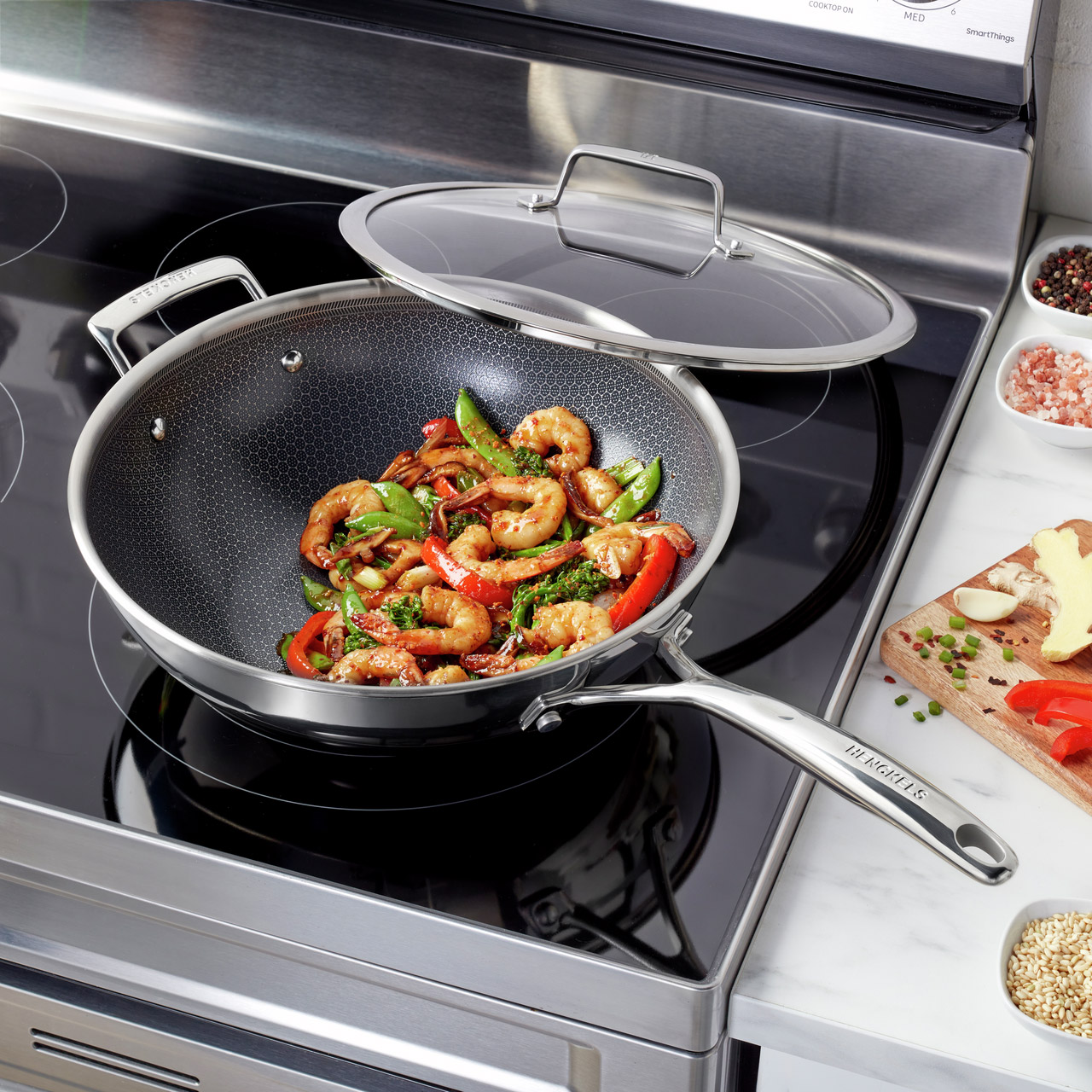 HENCKELS Paradigm Hybrid Ceramic Non-stick Tri-ply Clad Wok with