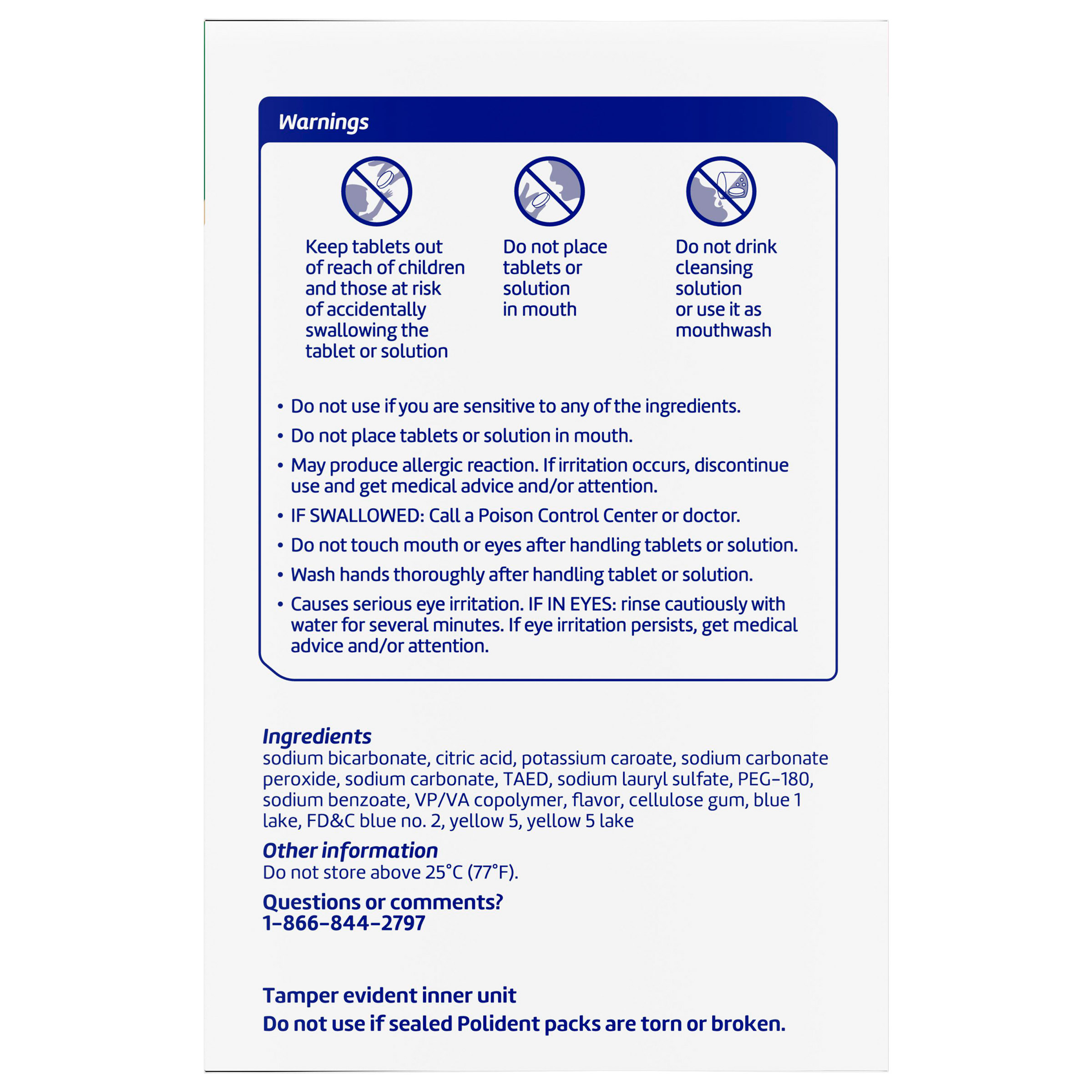 Polident Dental Appliance Cleanser Tablets - Thumbnail 2