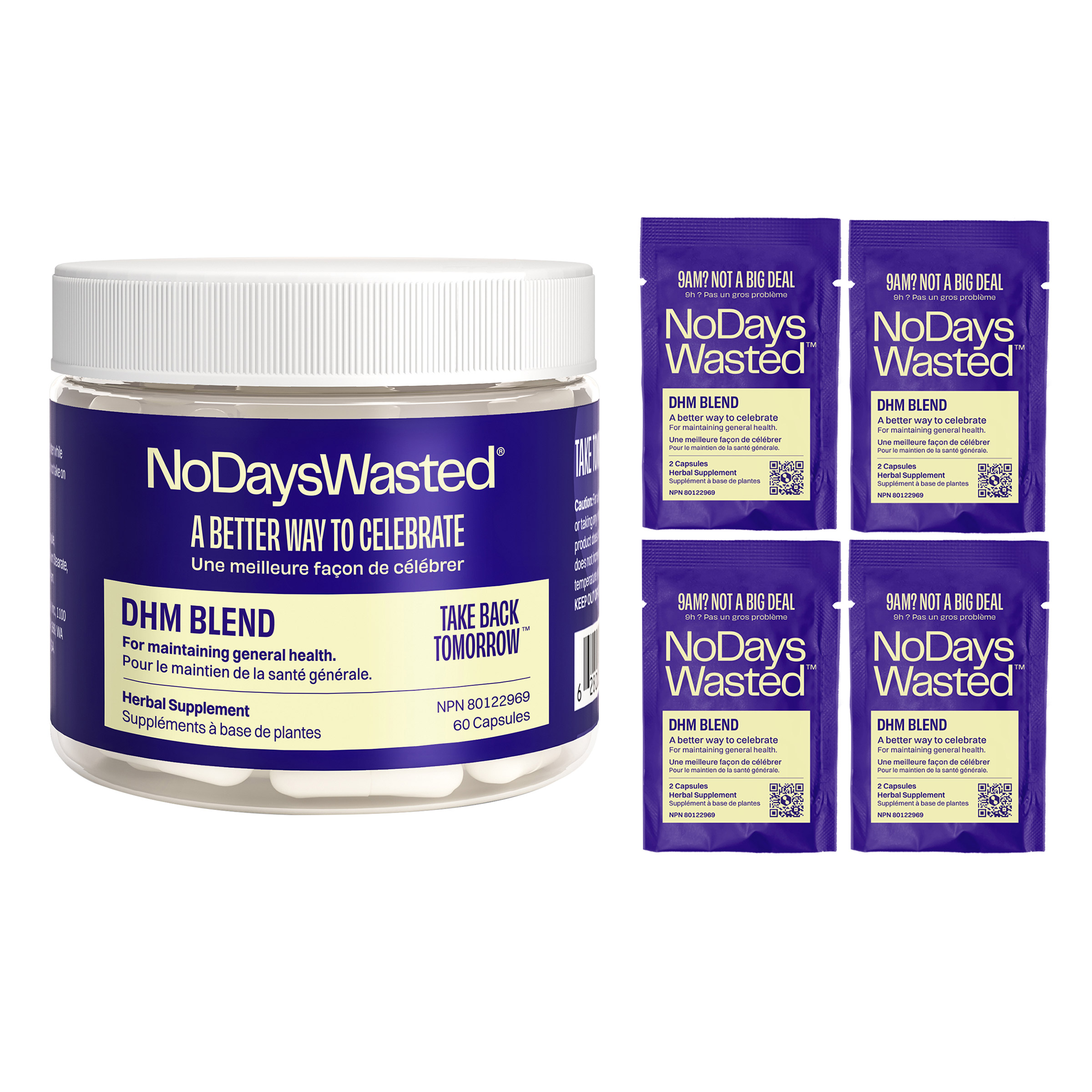 NoDaysWasted DHM Blend 60 + 8 Capsules