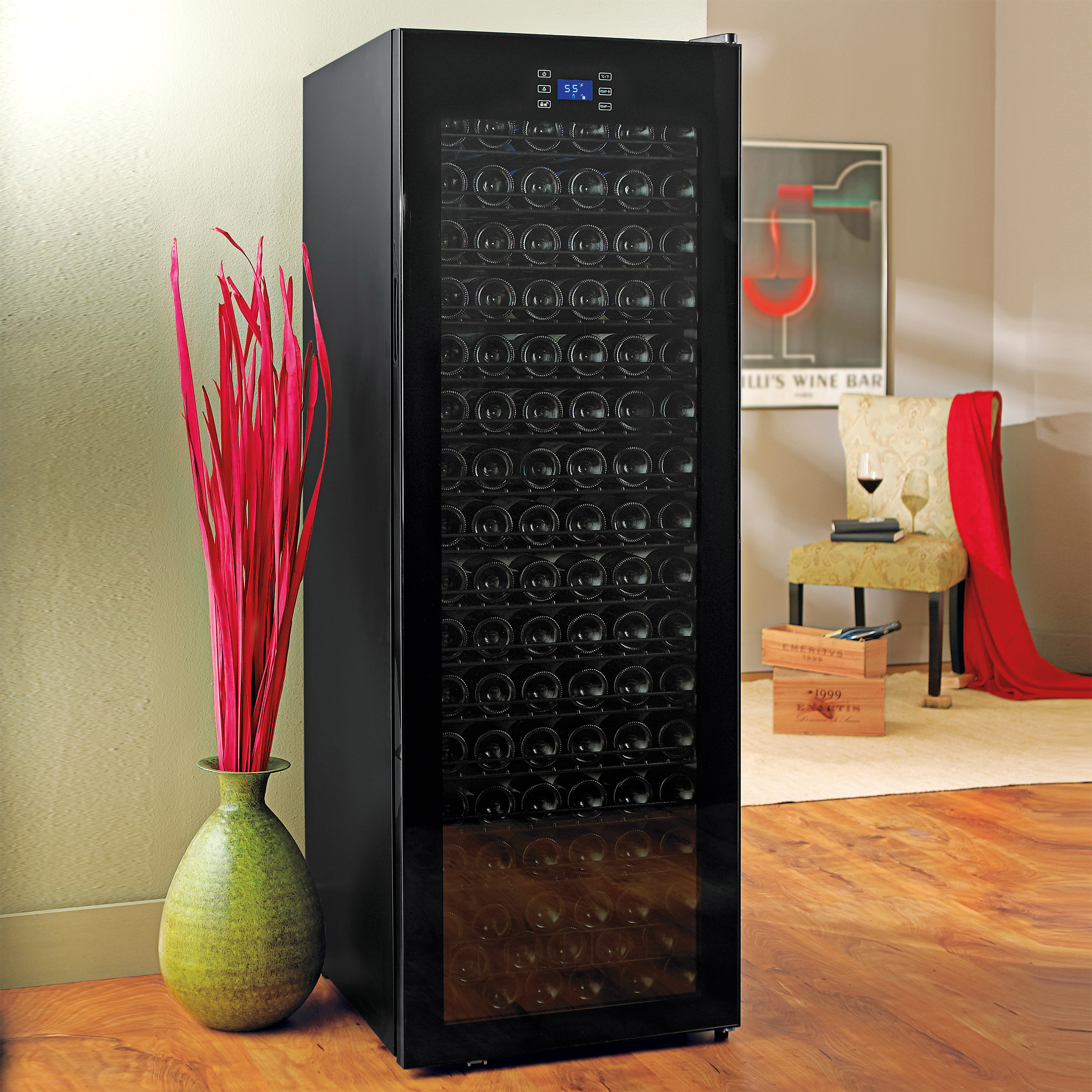 Wine Enthusiast Freestanding 166 Bottle Single Zone Wine Cellar