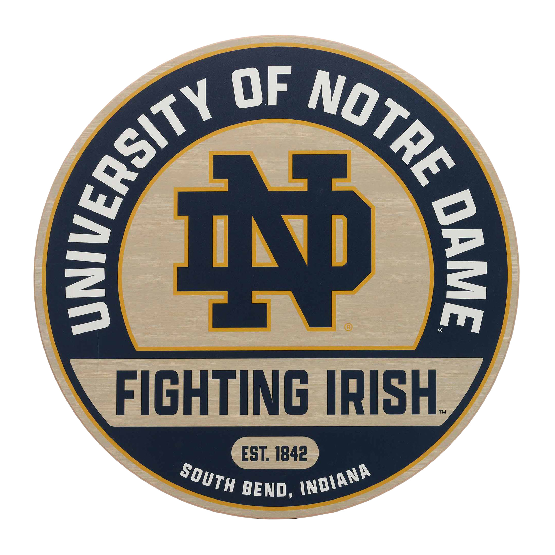 NCAA Wood Round Wall Sign