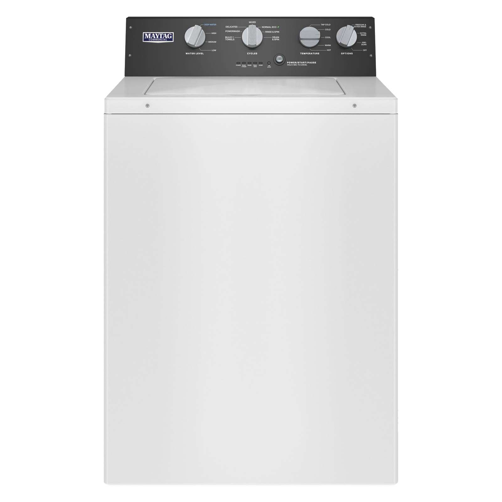 Maytag 4.0 cu ft White Top Load Commercial-Grade Washer with Dual-Action Agitator