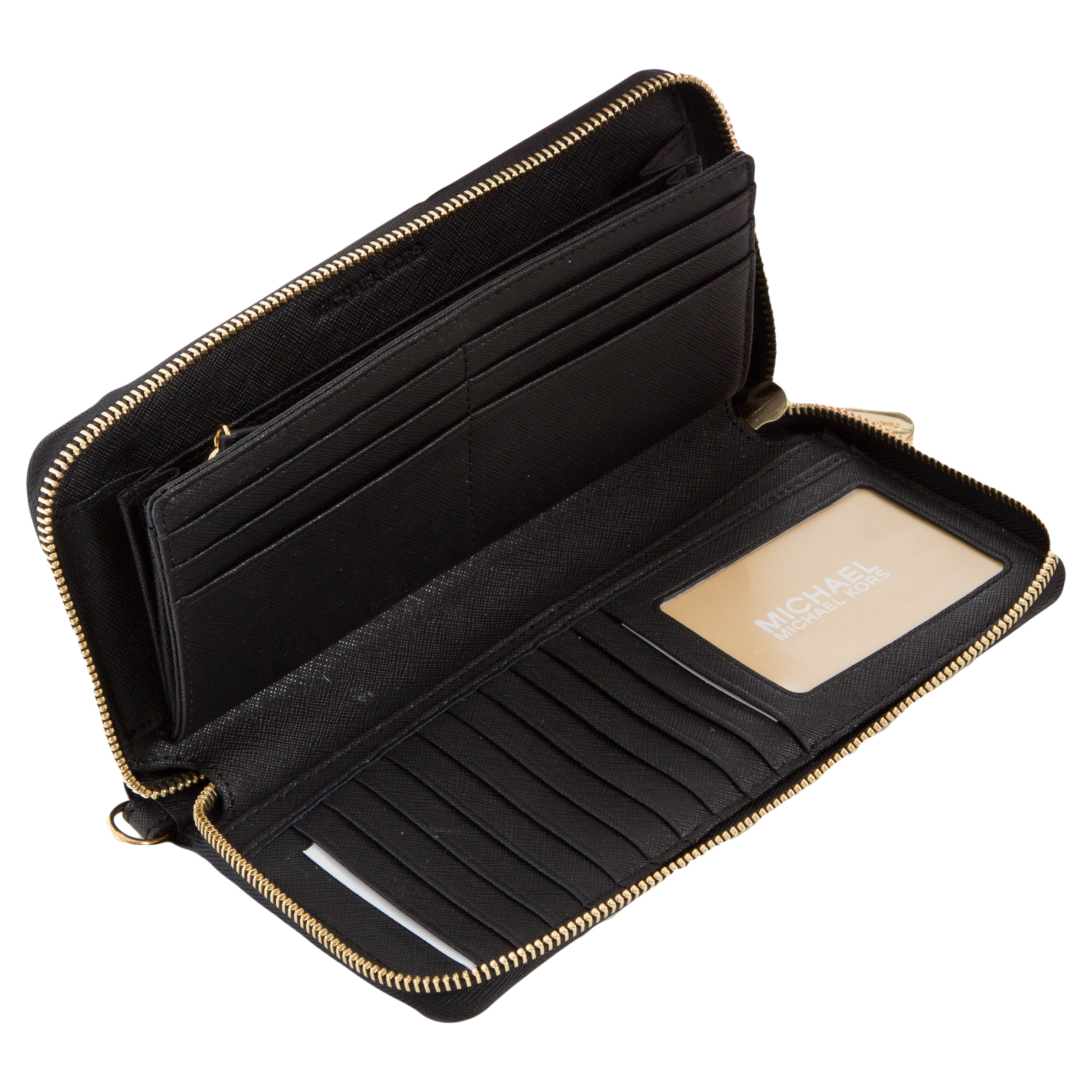 Michael Kors Jet Set Travel Wallet, Black | Costco