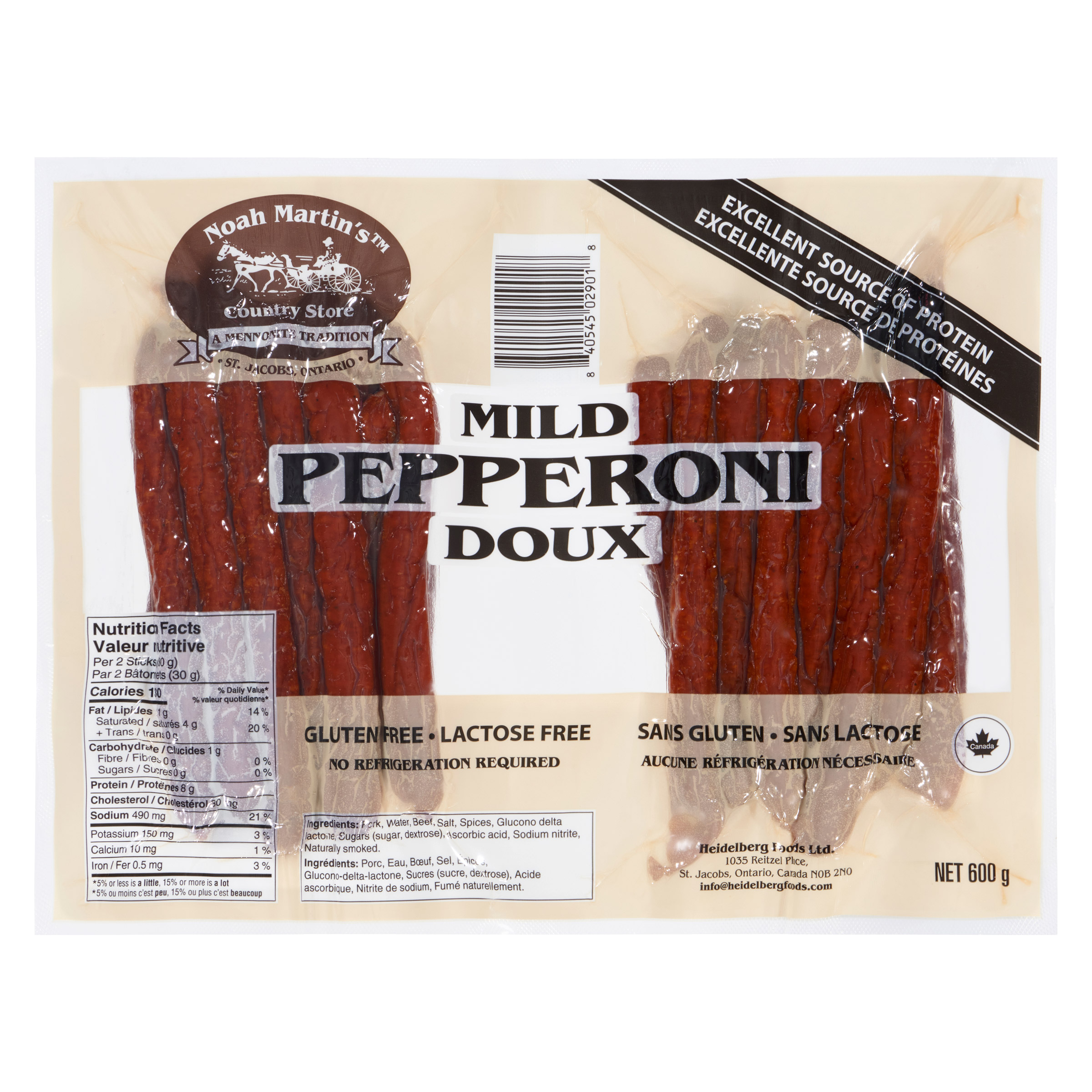Noah Martin Turkey Pepperoni 600g 