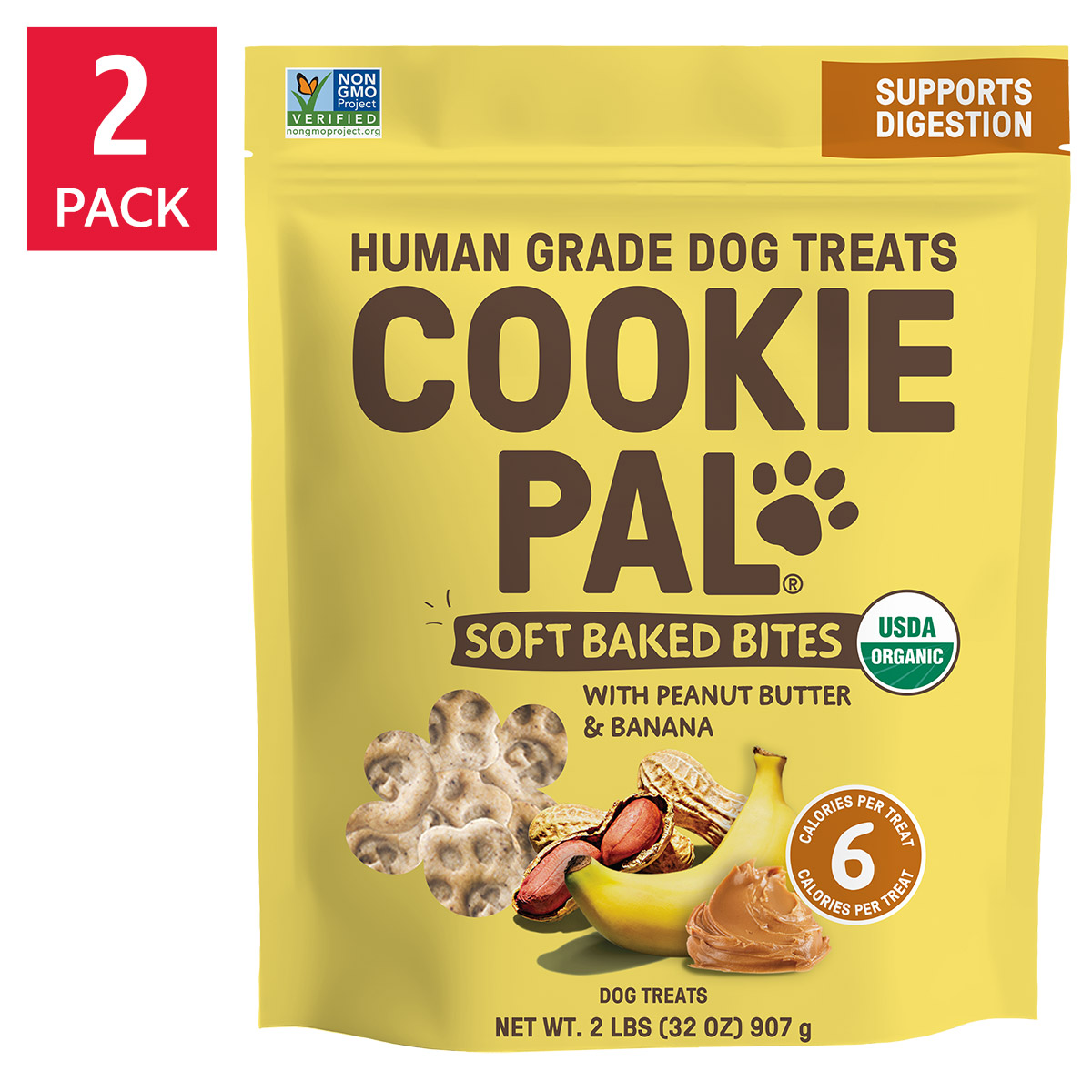 Cookie Pal Soft Baked Bites, Peanut Butter and Banana Dog Treats