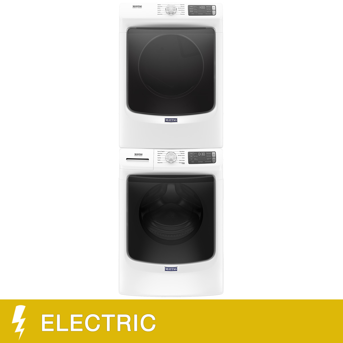Maytag Laundry Bundle 5.5 cu ft. Front Load Washer and  7.3 cu ft. Electric Dryer with Stacking Kit