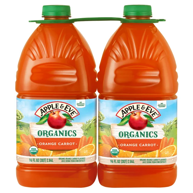 Apple & Eve Organic Orange Carrot Juice, 96 oz, 2-count
