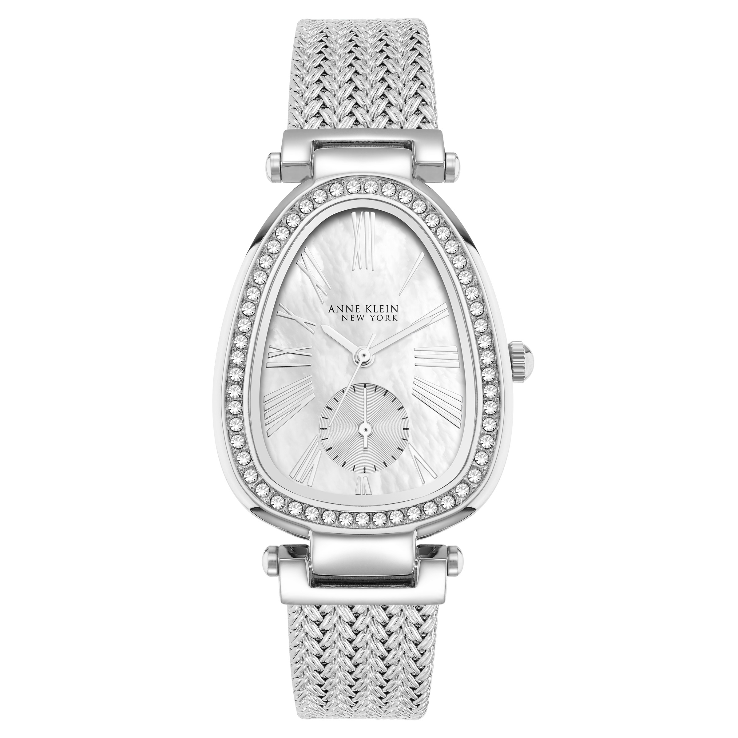 Anne Klein NY Silver Mesh Watch with Swarovski Crystals - NIB Anne Klein New York 12/2309SVSV Swarovski Crystal Silver  main image 2