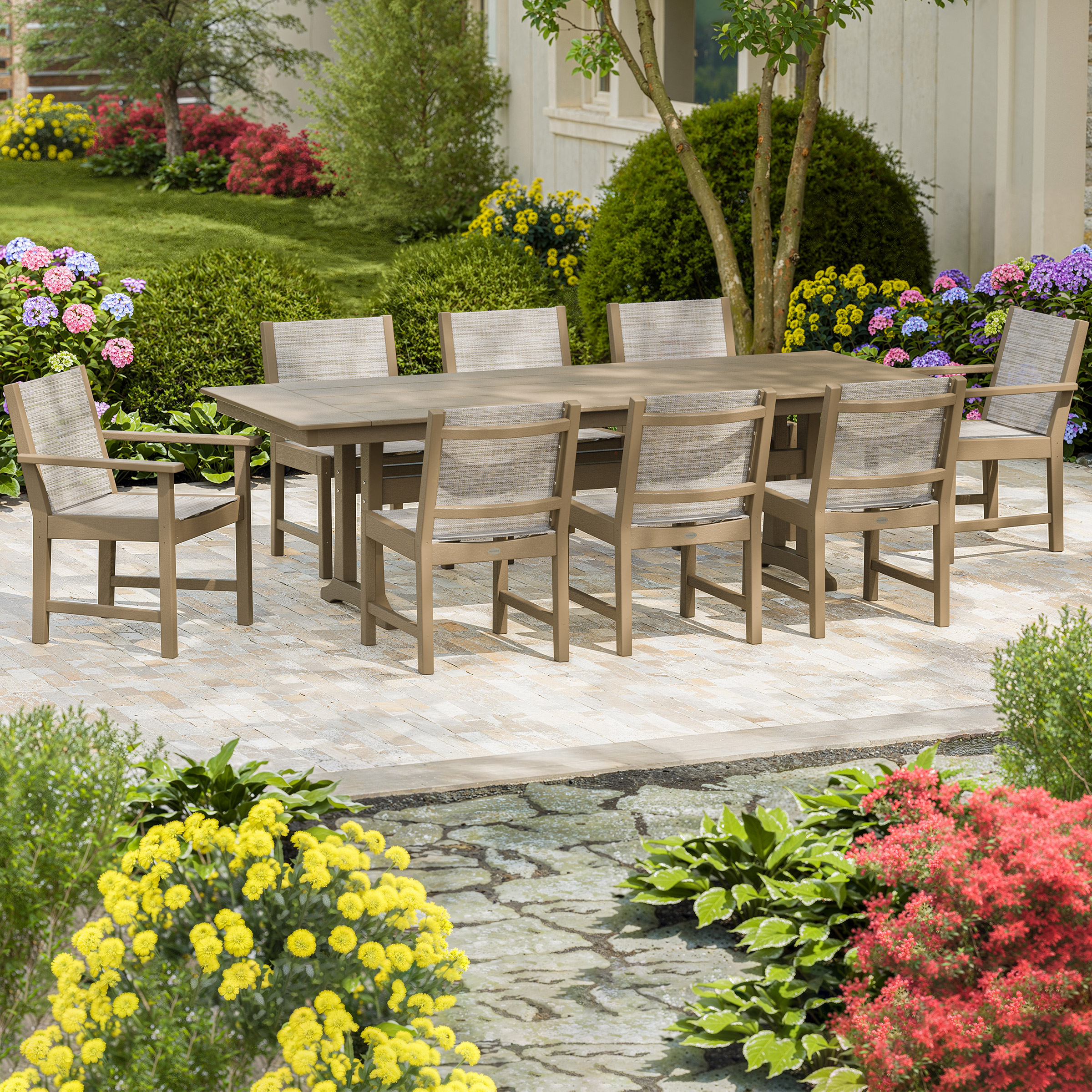 POLYWOOD Camden 9-piece Outdoor Patio Dining Set
