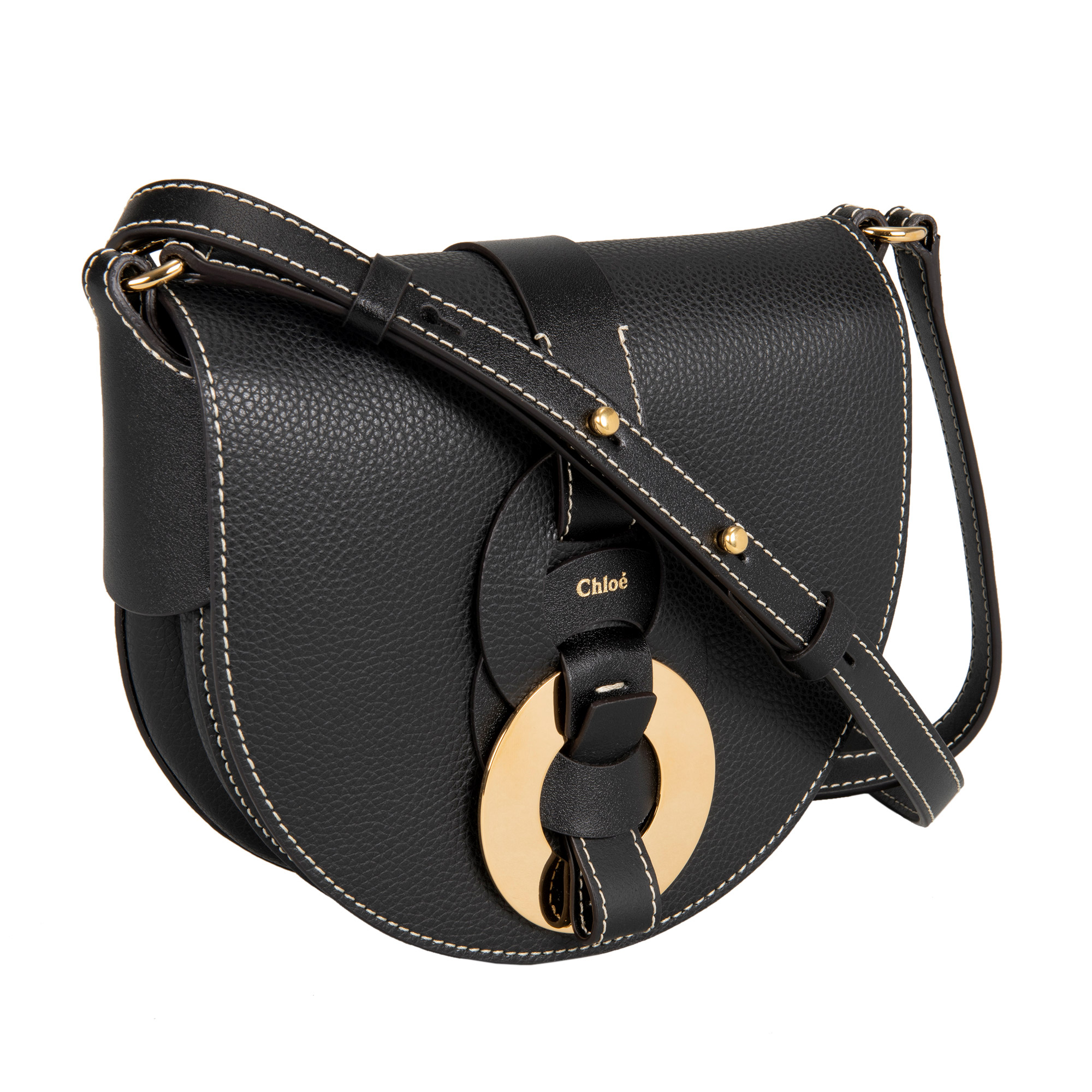 Chloé DARRYL ブラウンレザーショルダーバッグ Chloe クロエ ショルダーバッグ ダリル レザー バッグ ワン