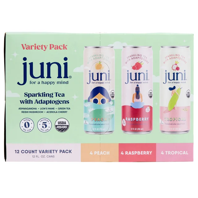 JUNI ORGANIC SPARKLING TEA 12/12 OZ