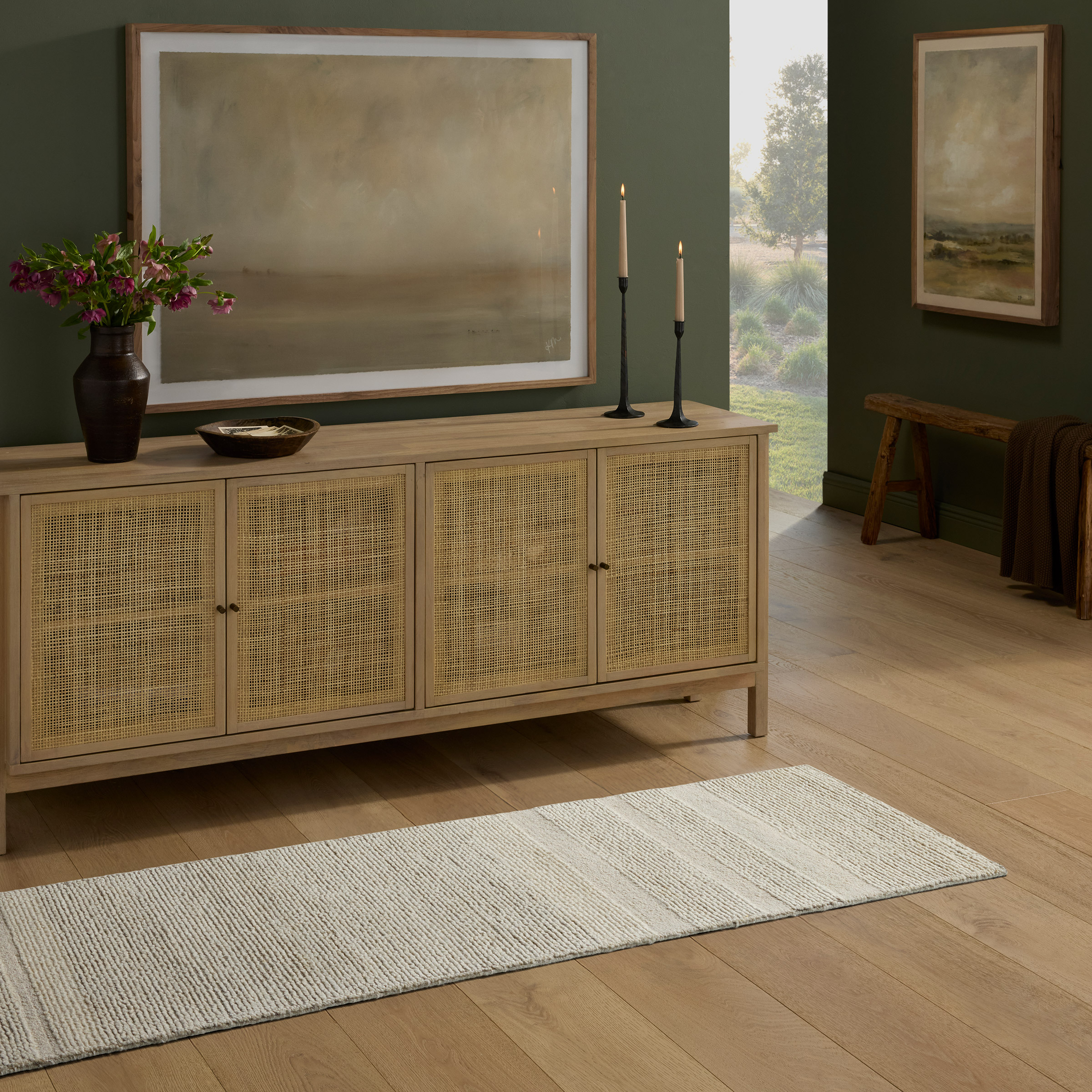 Loloi Melody Wool Rug Collection  Stripe Tan