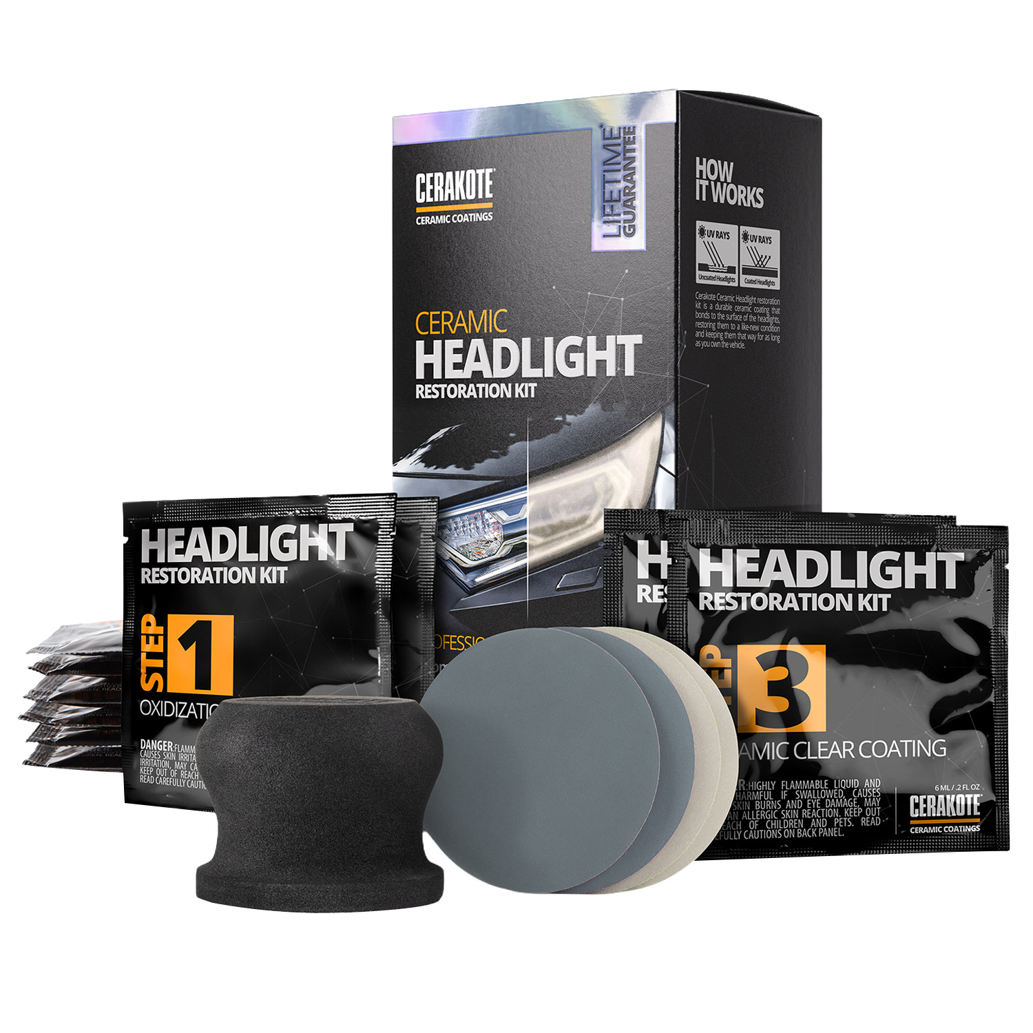 CERAKOTE Ceramic Headlight Restoration Kit 2-pack | Costco