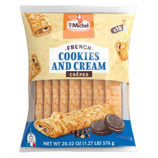 ST MICHEL FRENCH COOKIES & CREAM CREPES 18CT