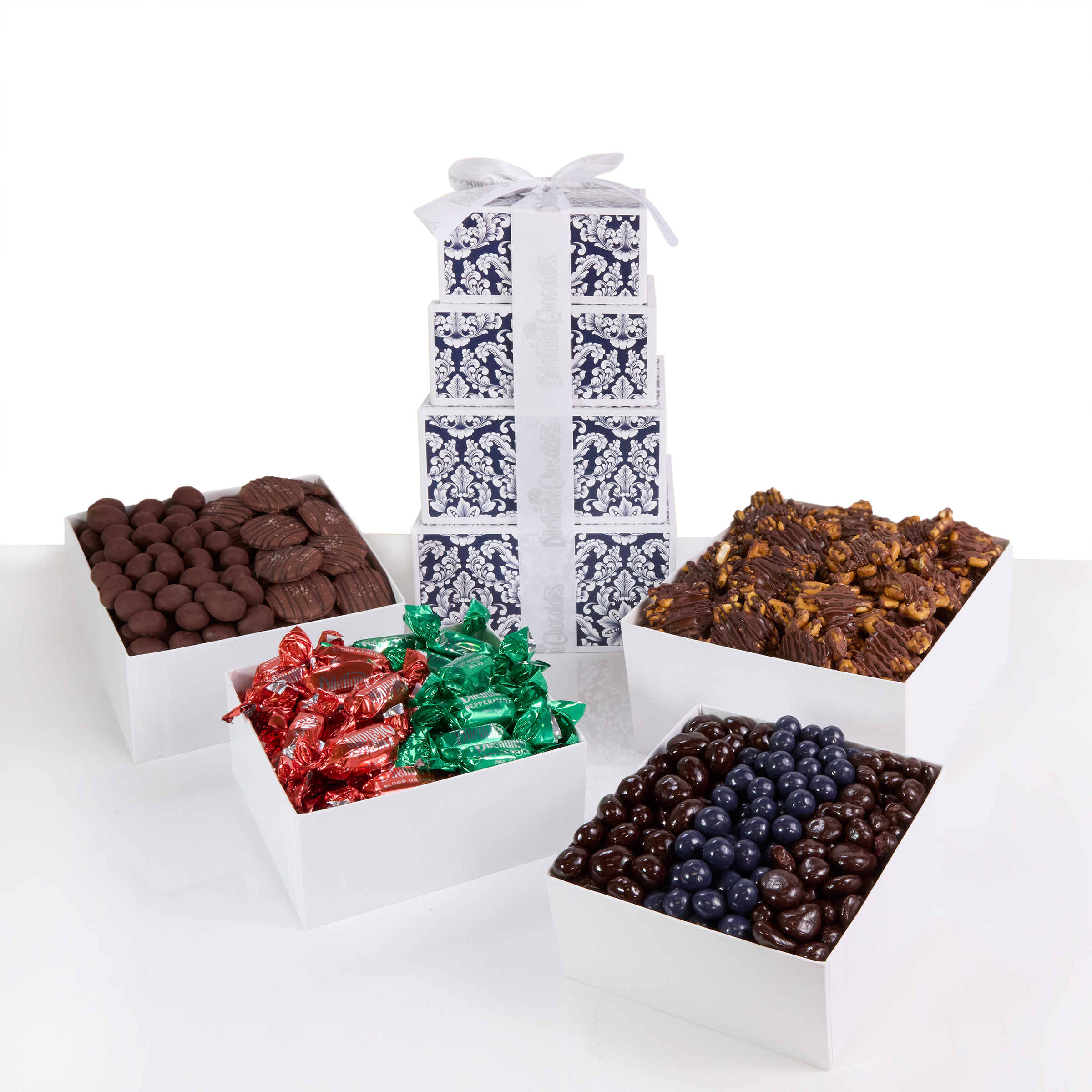 Dilettante Premium Chocolate Gift 4-tier Tower  3 lbs. Total