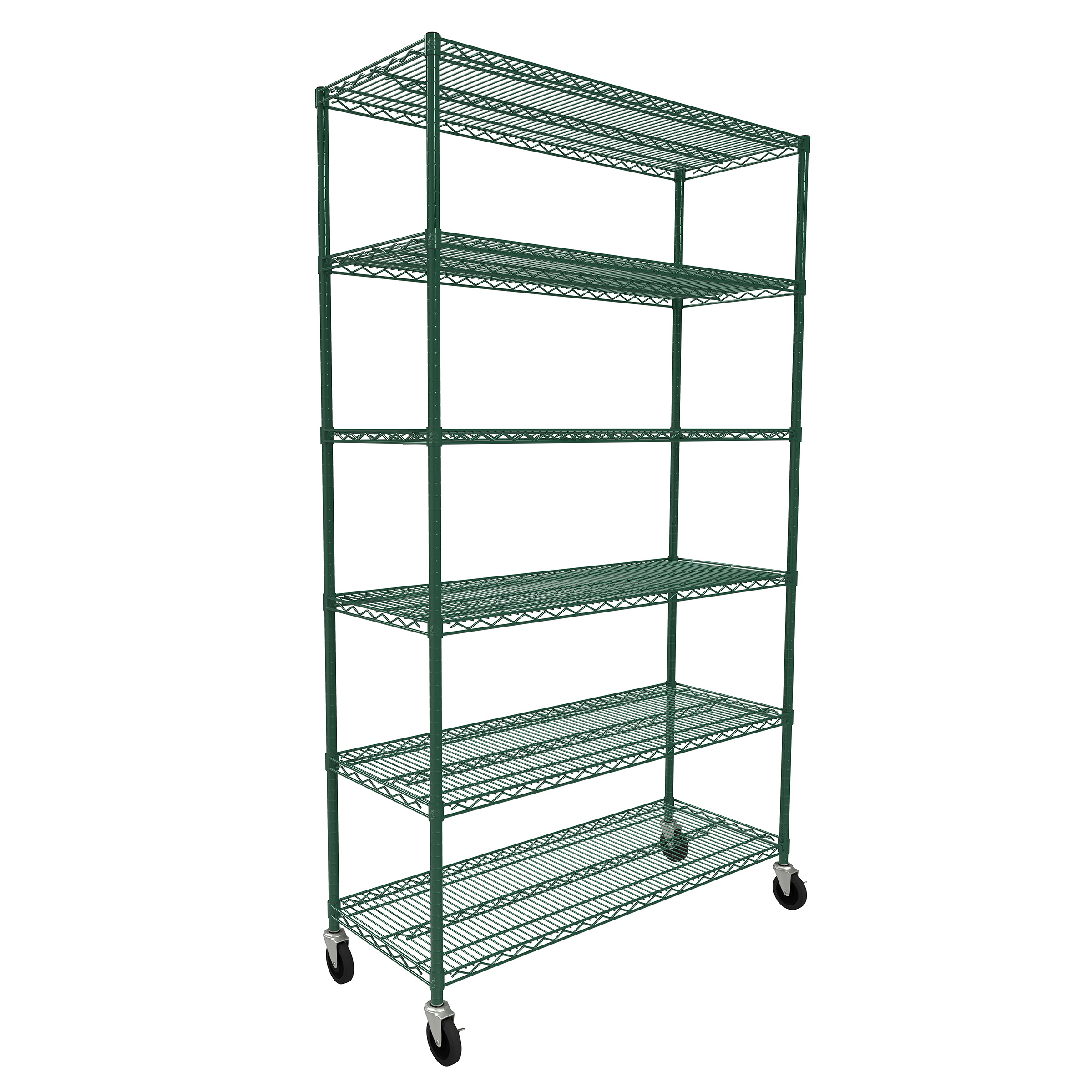 Epoxy Zinc Wire Rack 6 Shelves, 76" High