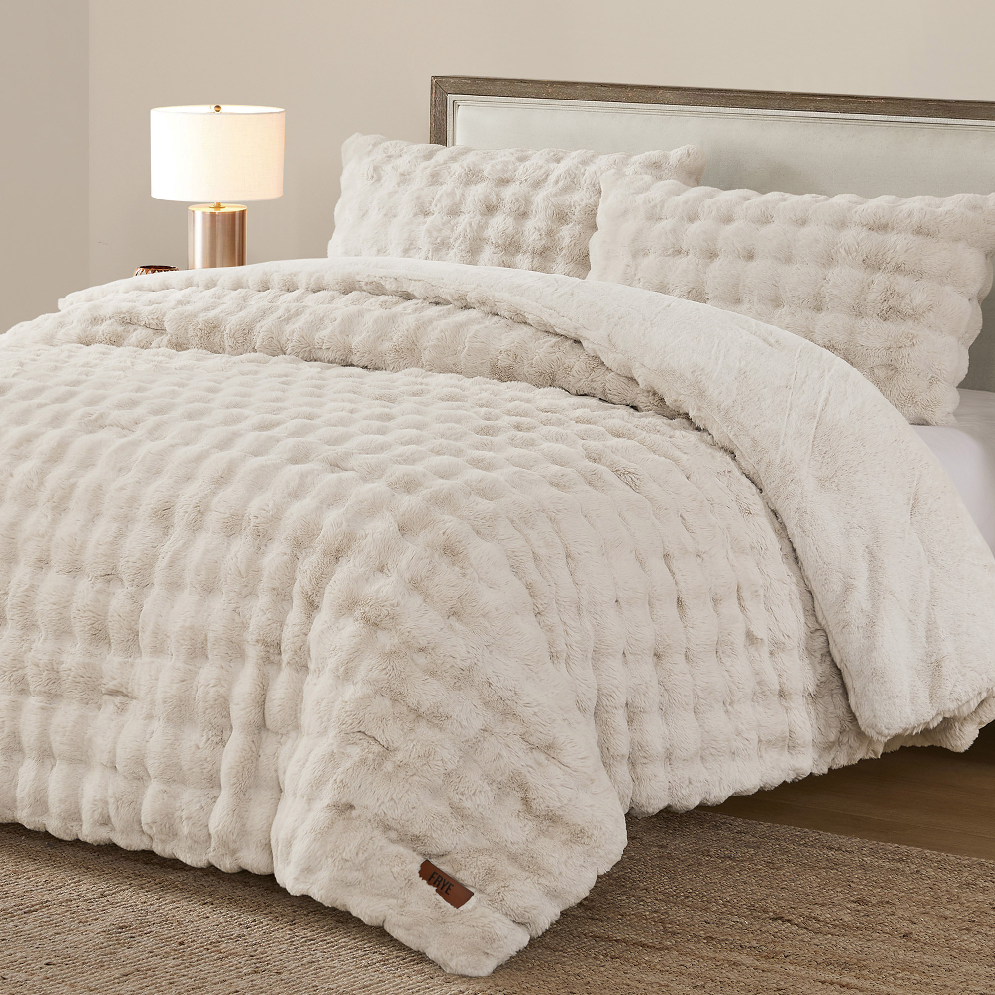 FRYE 3-piece Faux Fur Comforter Set