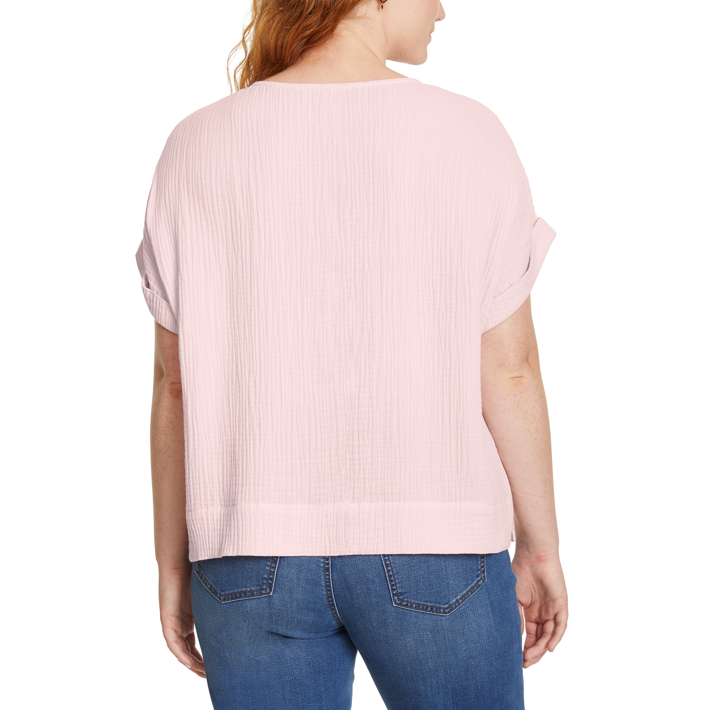 トップス LINEN VOILE GAUZE PULLOVER/BEIGE Gloria Vanderbilt Women's Cotton Gauze Pullover Top | Costco