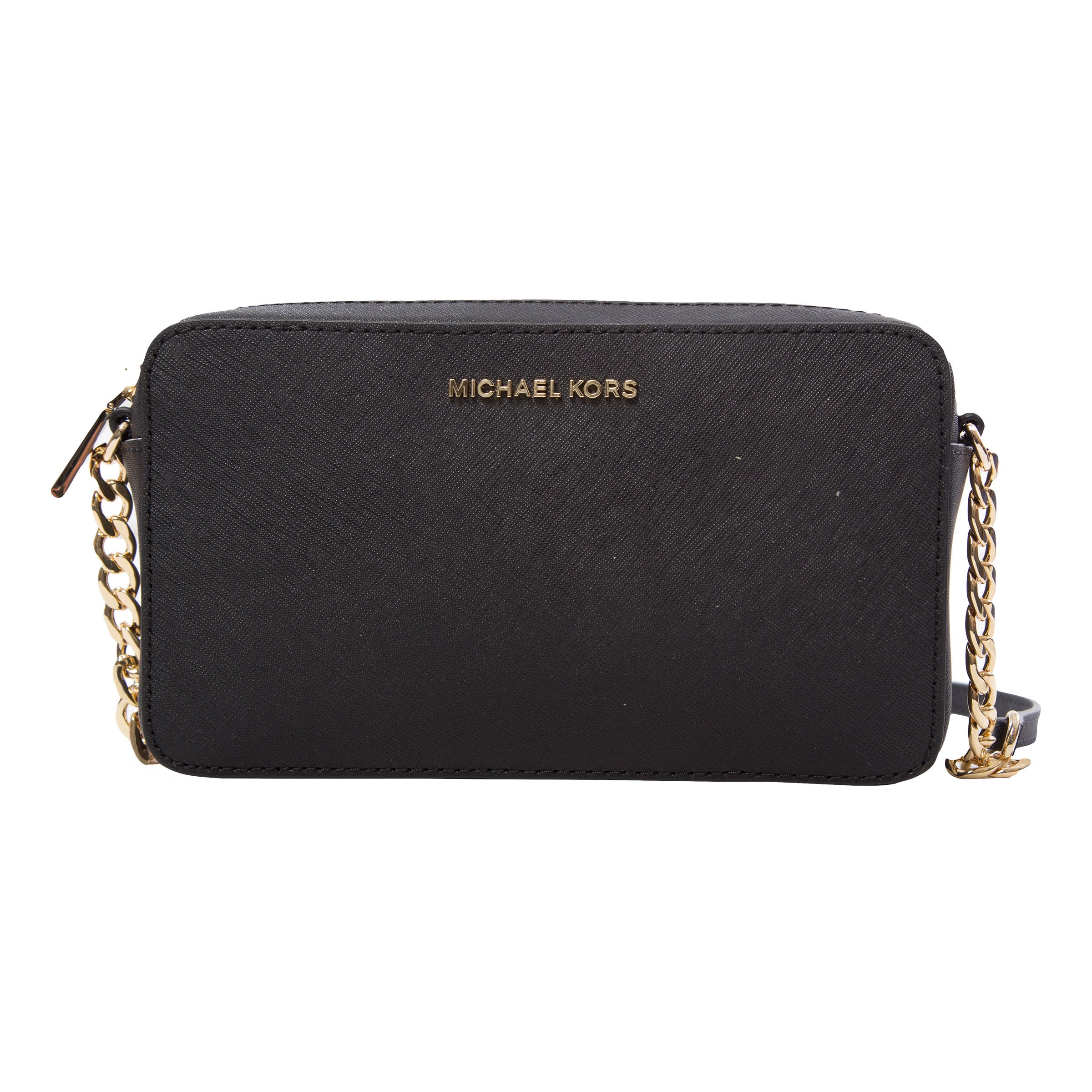 くろこ Michael Kors Medium Crossbody, Black/Gold | Costco
