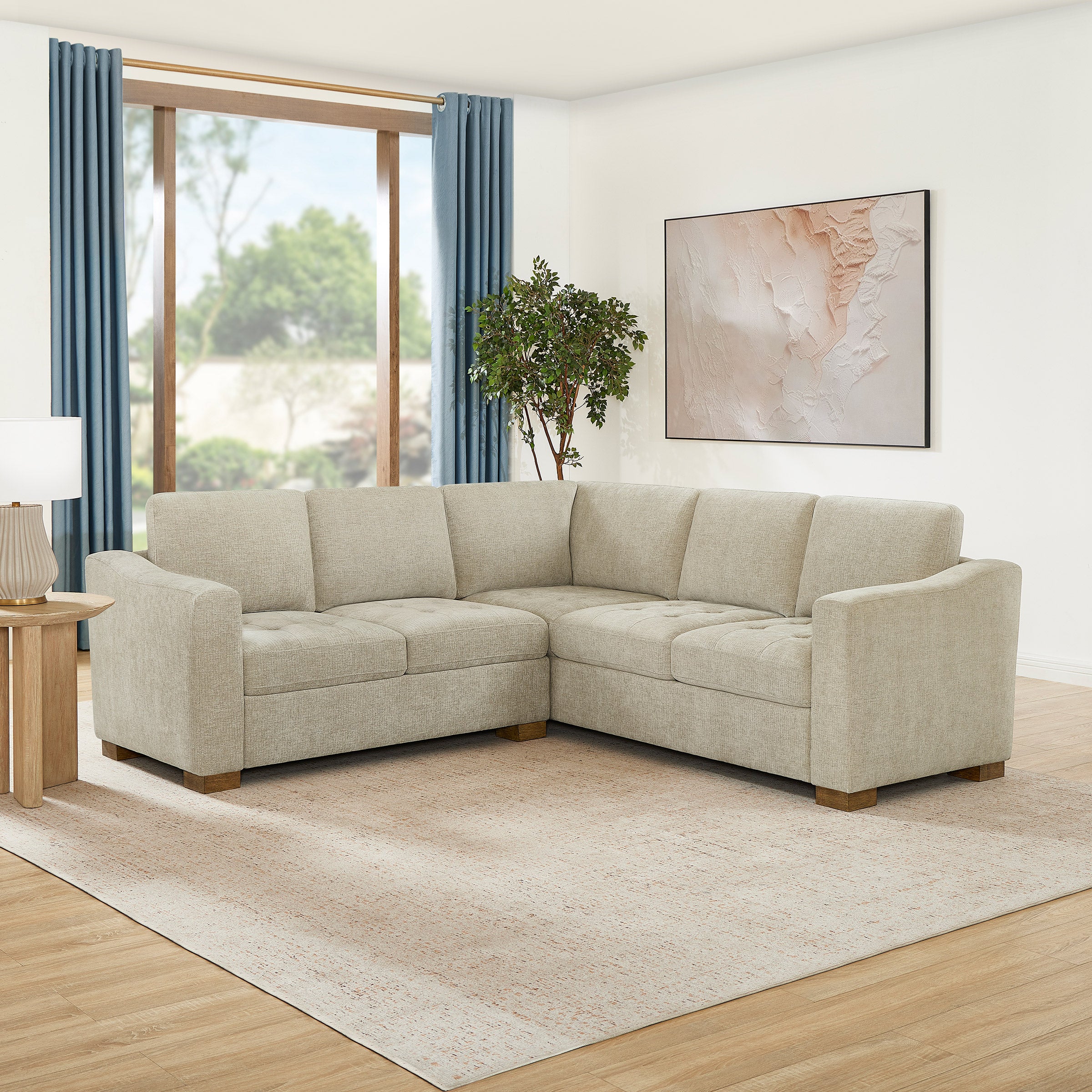 Thomasville 2-piece Fabric Knock Down Sectional | Costco