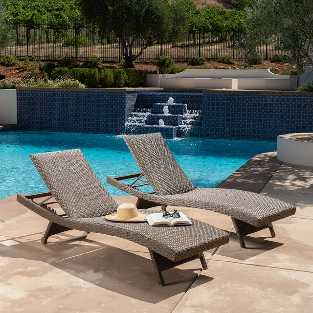 SUNVILLA SEAGRASS WICKER 2PK CHAISE LOUNGE NATURAL FY21