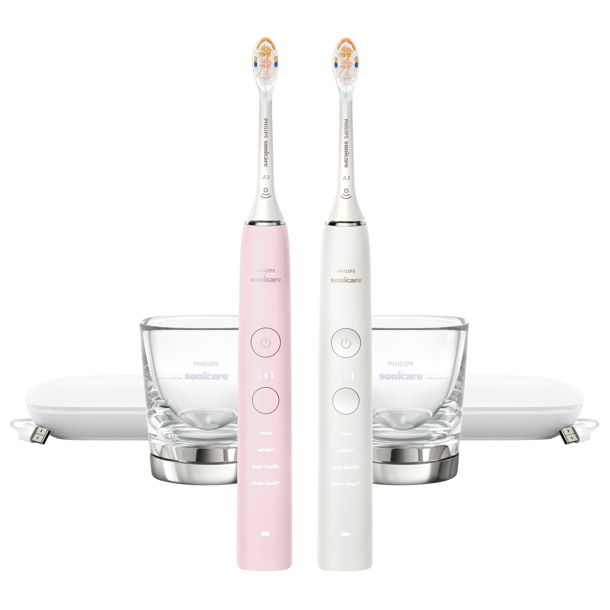 Philips Sonicare DiamondClean Connected Rechargeable Electric Toothbrush, 2-pack