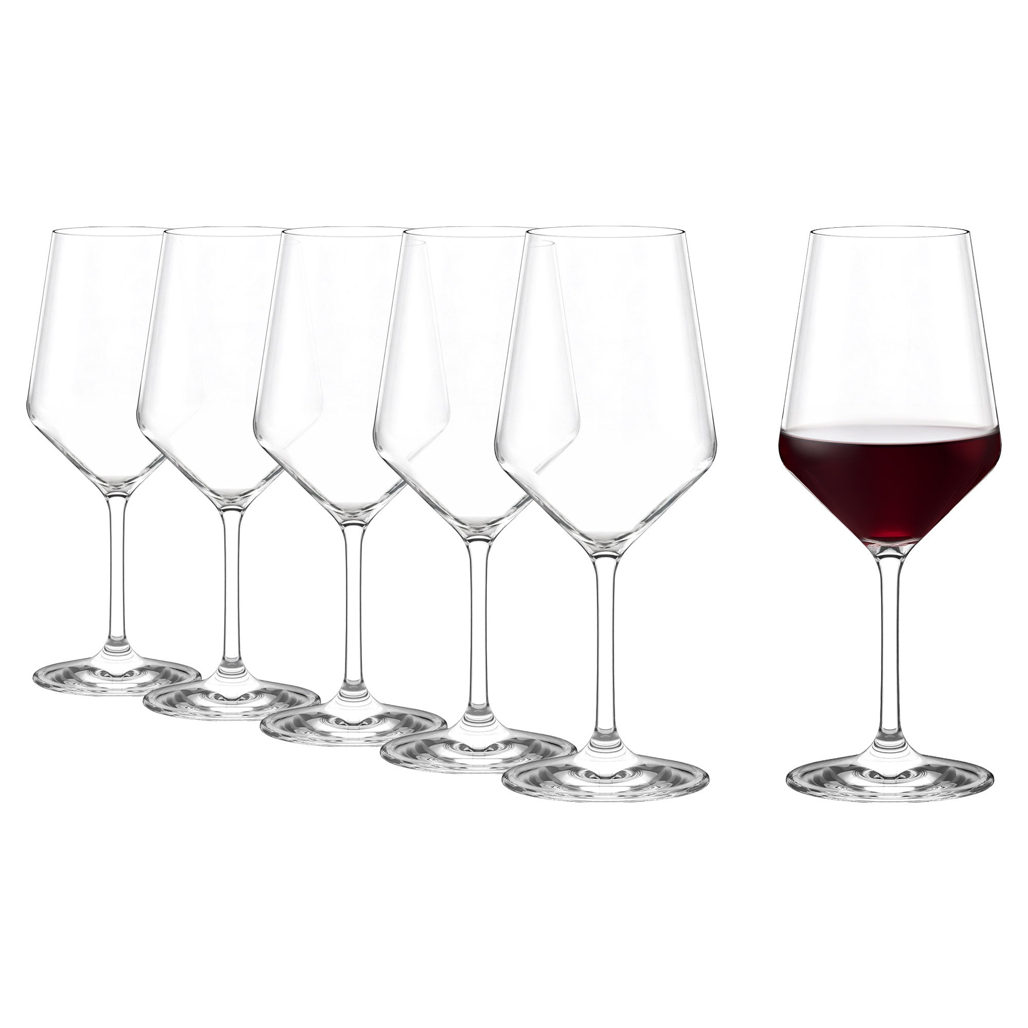 Cristal d'Arques - Karaf met 6 Rode wijnglazen en 6Witte - Catawiki