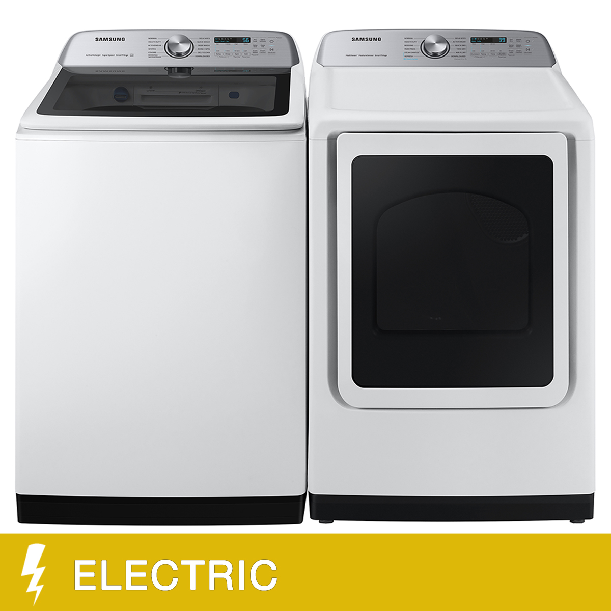 Samsung Laundry Bundle 6.0 cu ft. Top Load Washer and 7.4 cu ft. Electric Dryer