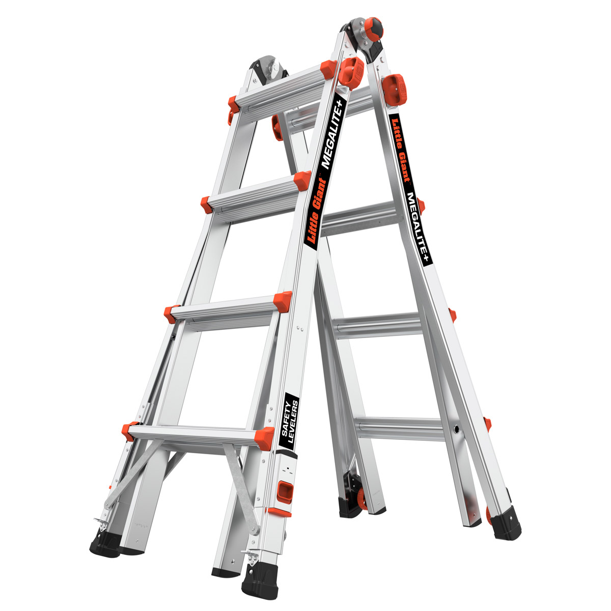 Little Giant MegaLite + Multi-use Ladder M18 Type1A Aluminum with Safety Levelers