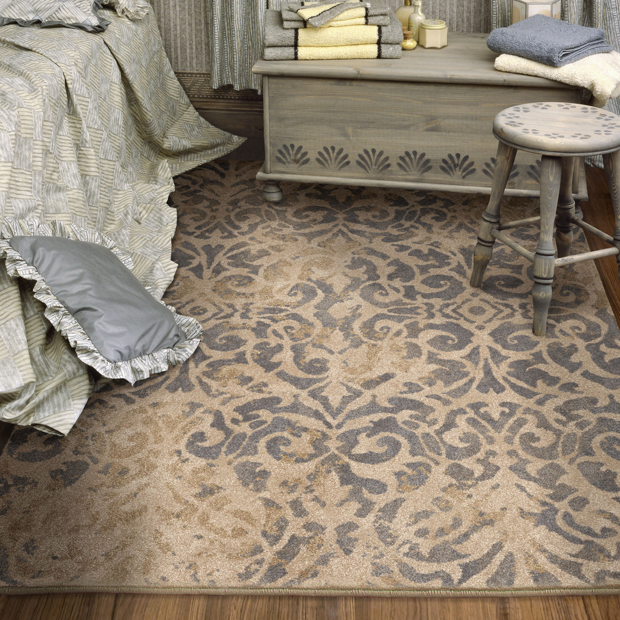 Orian Rugs Damask Linen Area Rug | Costco