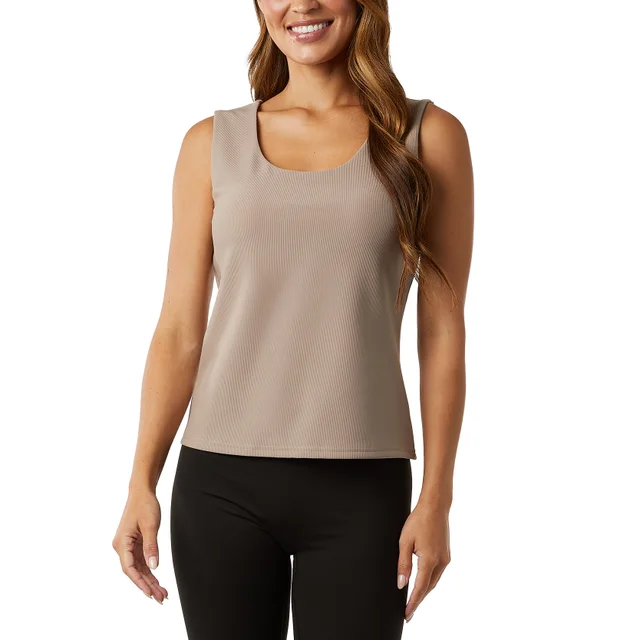 32 DEGREES WOMEN'S RIBBED TANK WITH BRA