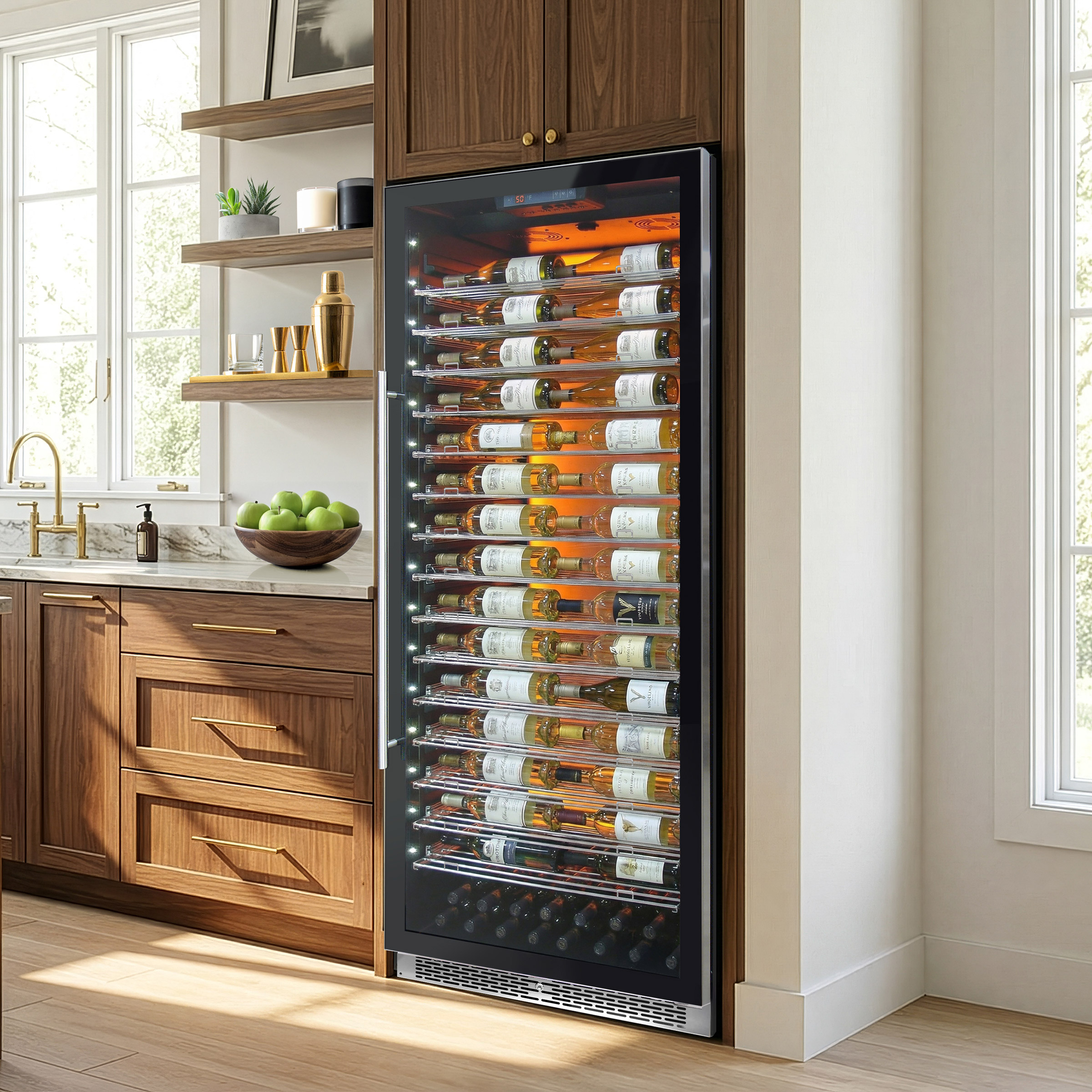 Vinotemp 188-Bottle Backlit Single-Zone Wine Cooler | Costco