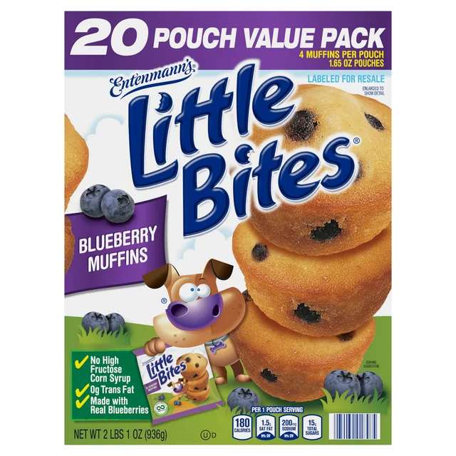 Entenmann's Little Bites Blueberry Muffins, 20-count