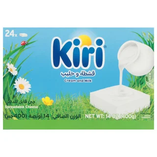 KIRI SPREADABLE CREAM CHEESE 24/.58 OUNCE PACKAGES