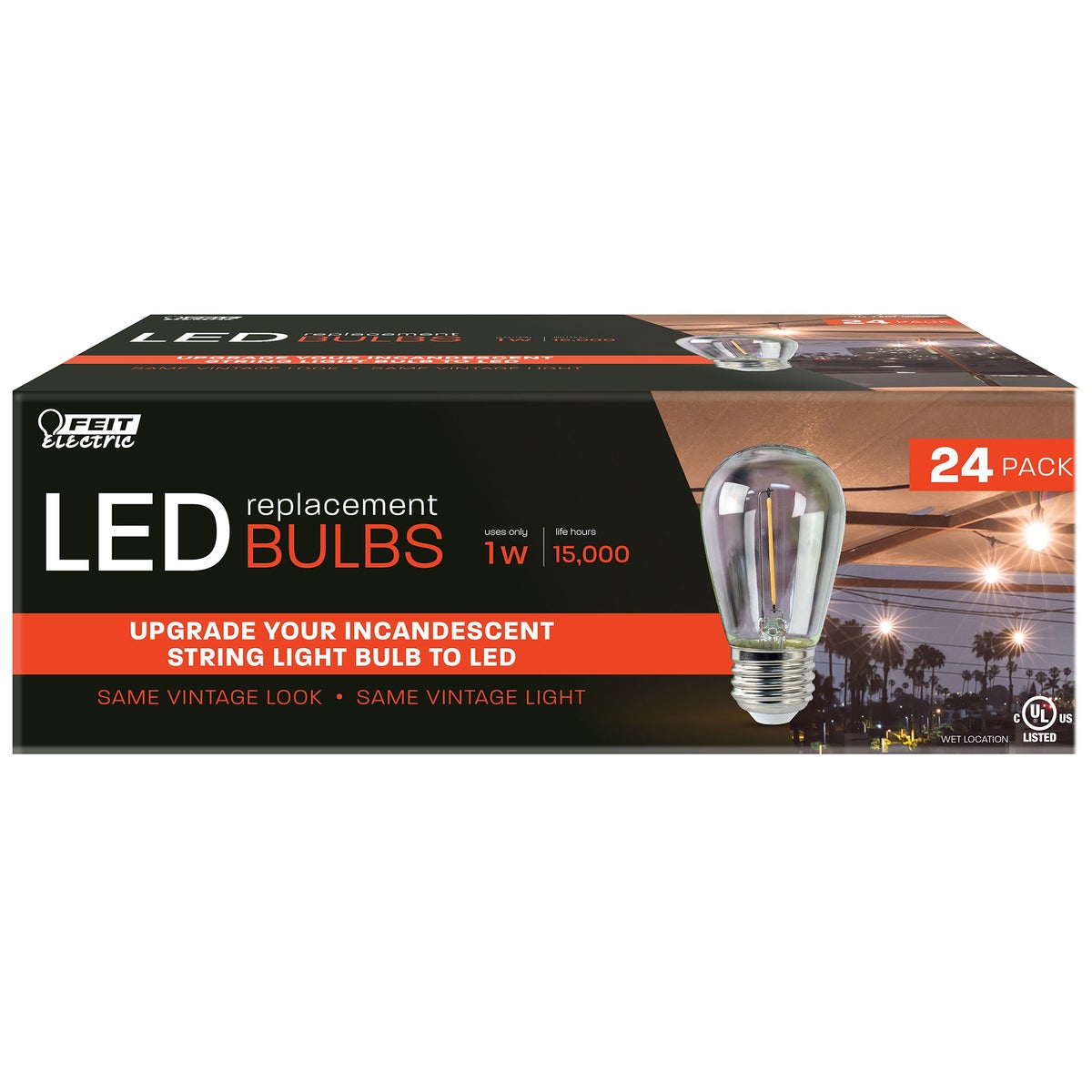 Feit Electric LED Replacement String Light Bulbs, 24-pack Feit Electric LED Replacement String Light Bulbs, 24-pack