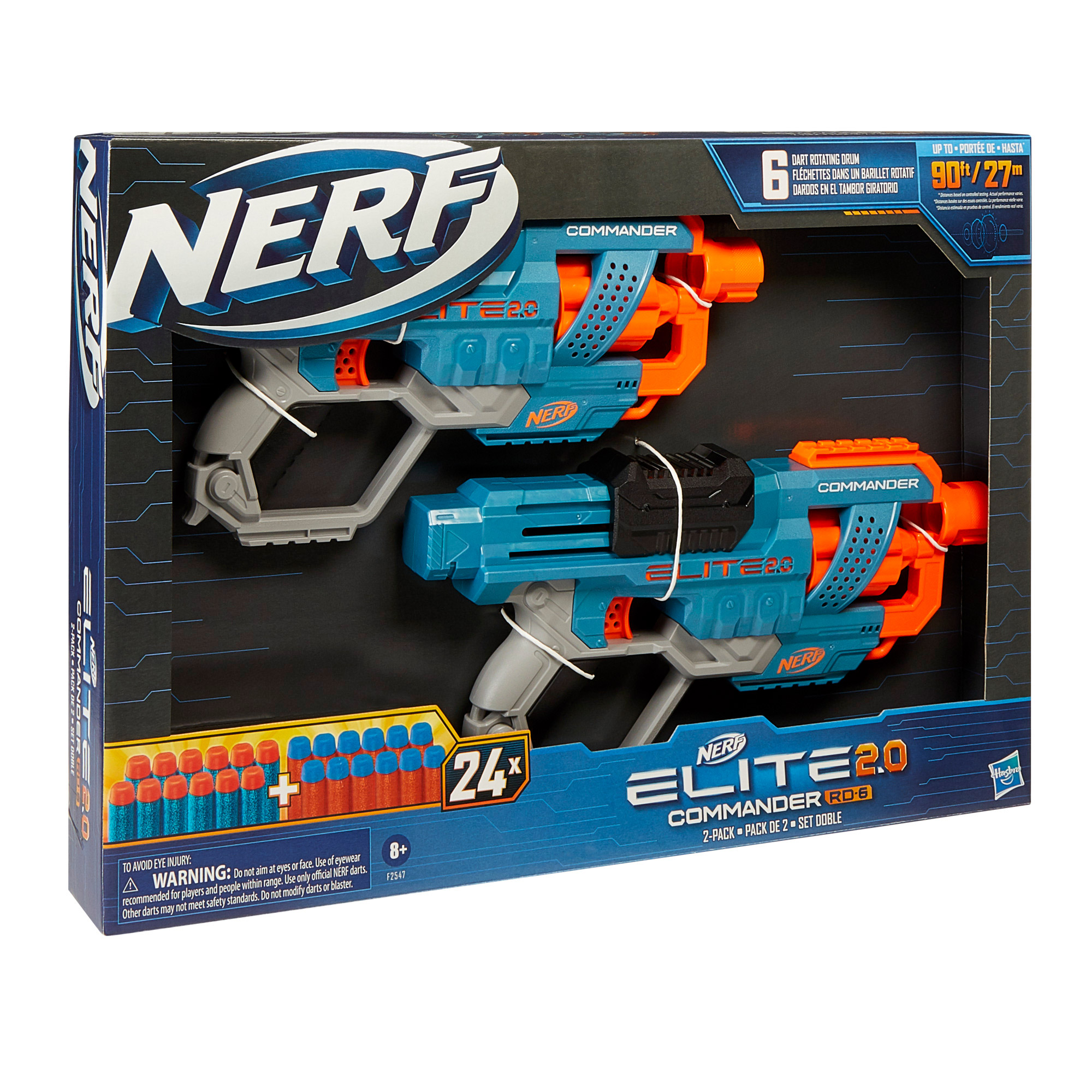 Nerf Elite 2.0 Commander RD-6 - Pack of 2 | Costco