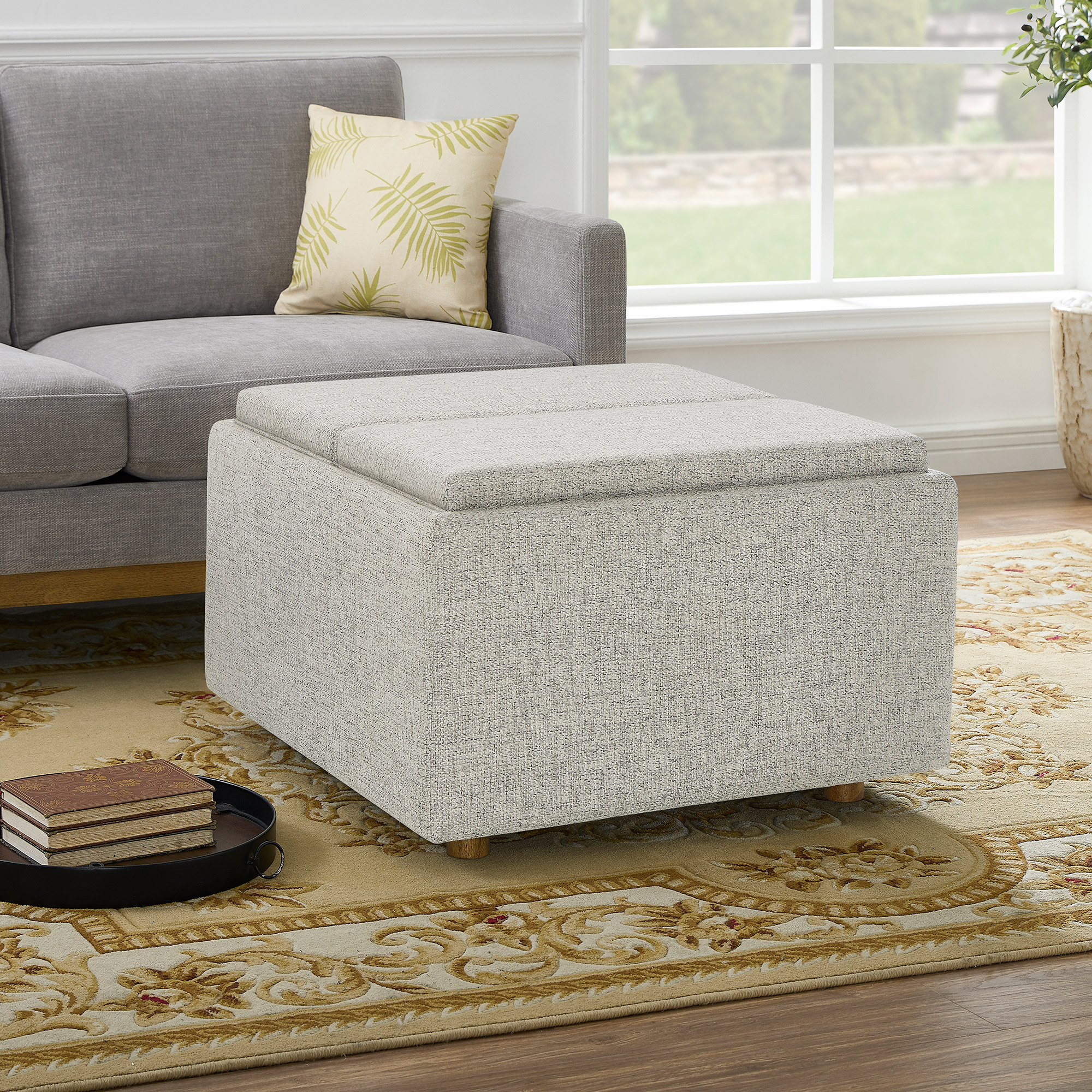 Thomasville Large Fabric Storage Ottoman