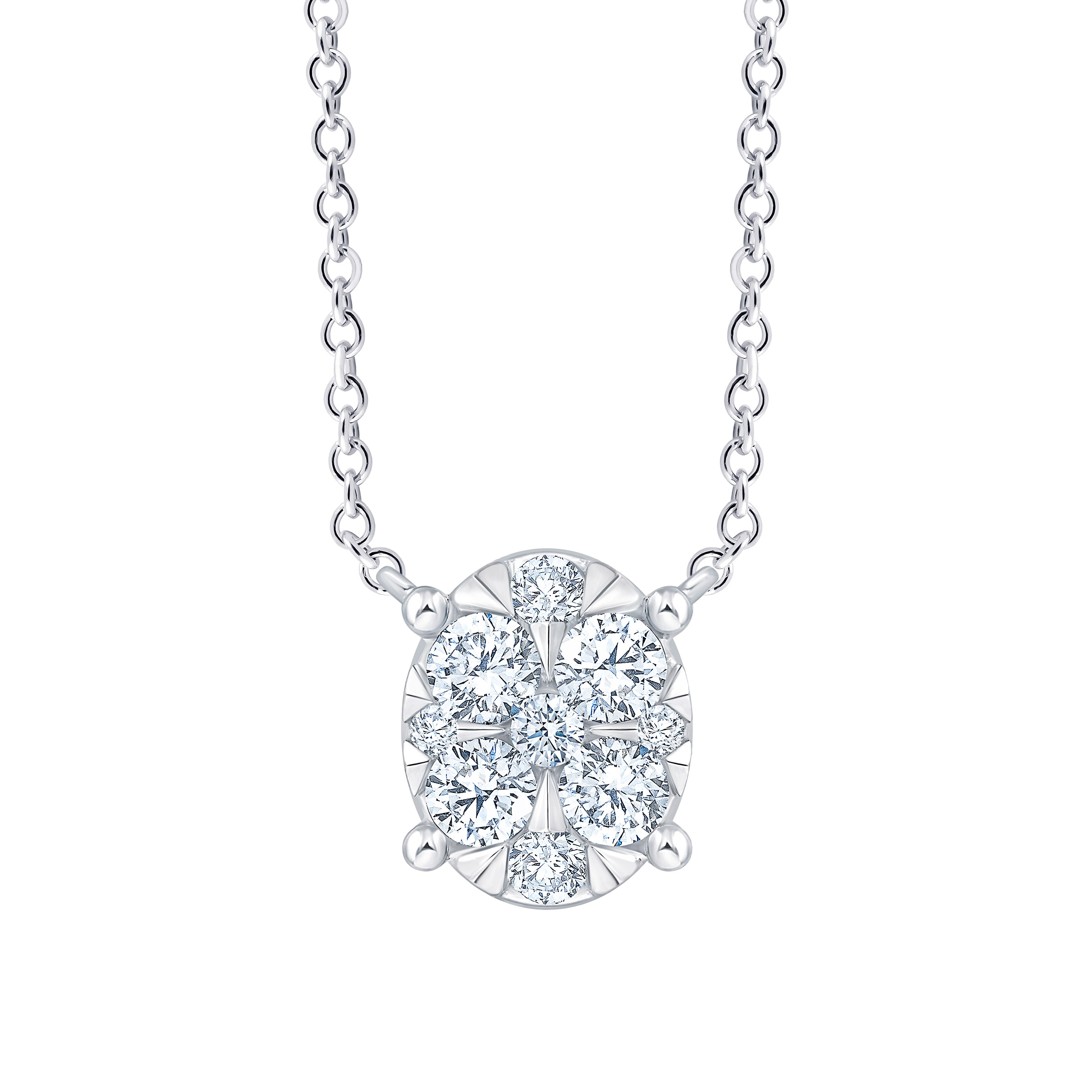 Round Brilliant Diamond Necklace (0.40 ctw)