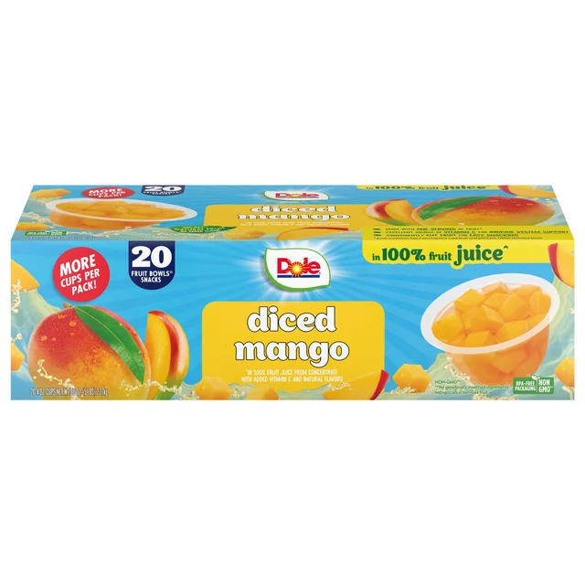 Dole Mango Fruit Bowls, 4 oz, 20-count