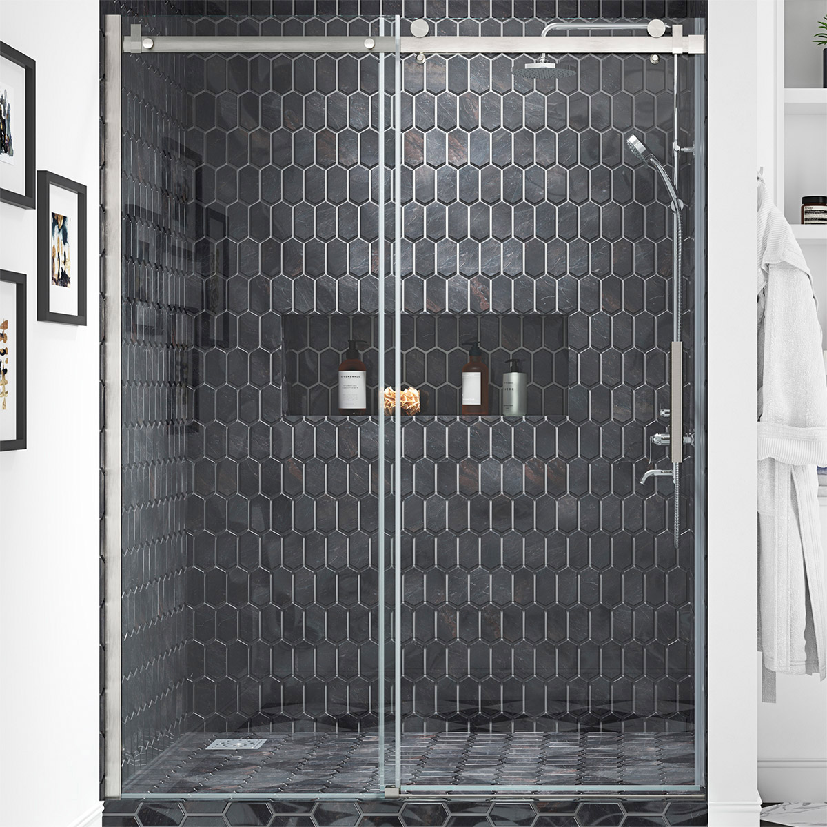 OVE Decors Kelsey Frameless Sliding Shower Door