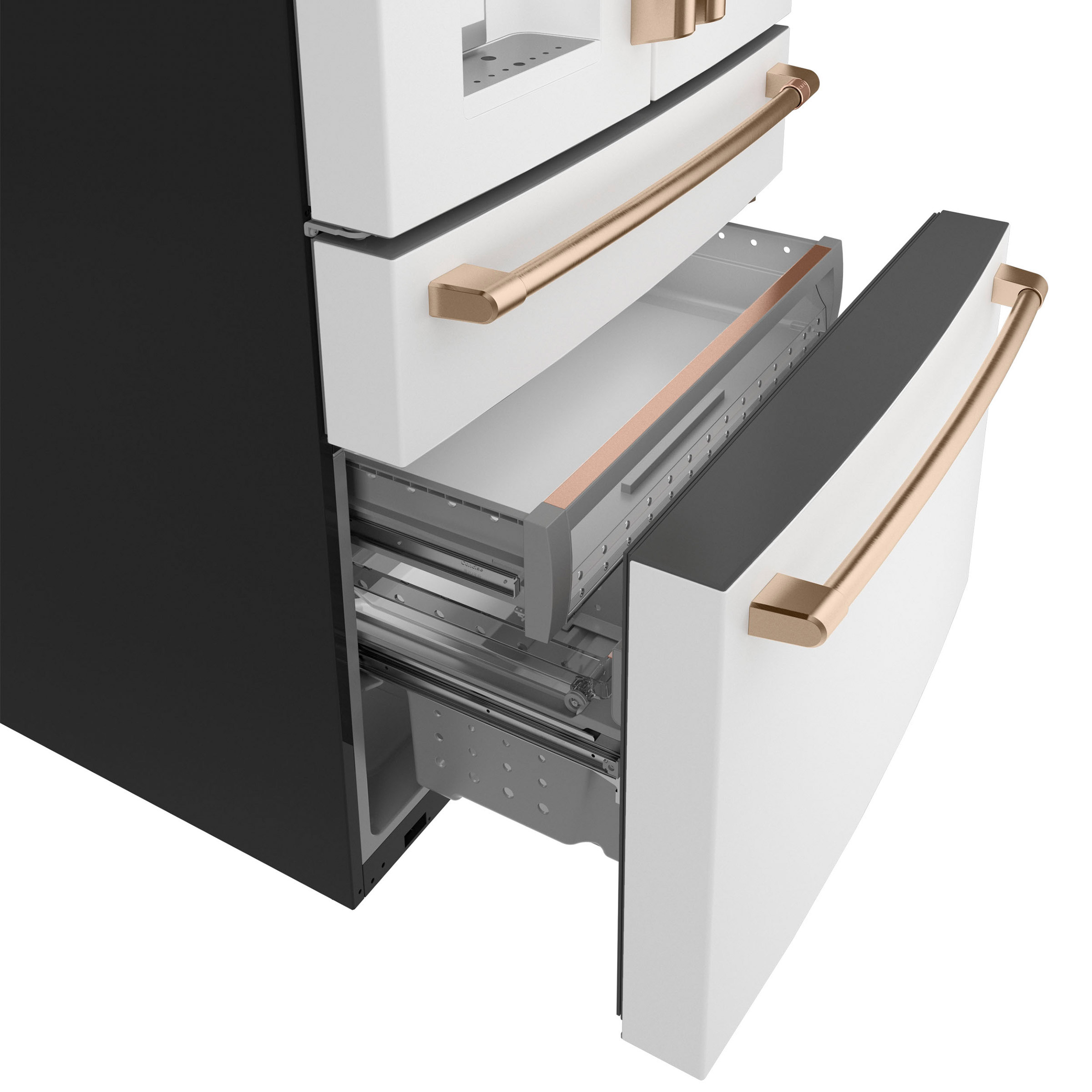CAFÉ ENERGY STAR 22.3 Cu. Ft. Smart Counter-Depth 4-Door French-Door Refrigerator - Thumbnail 4